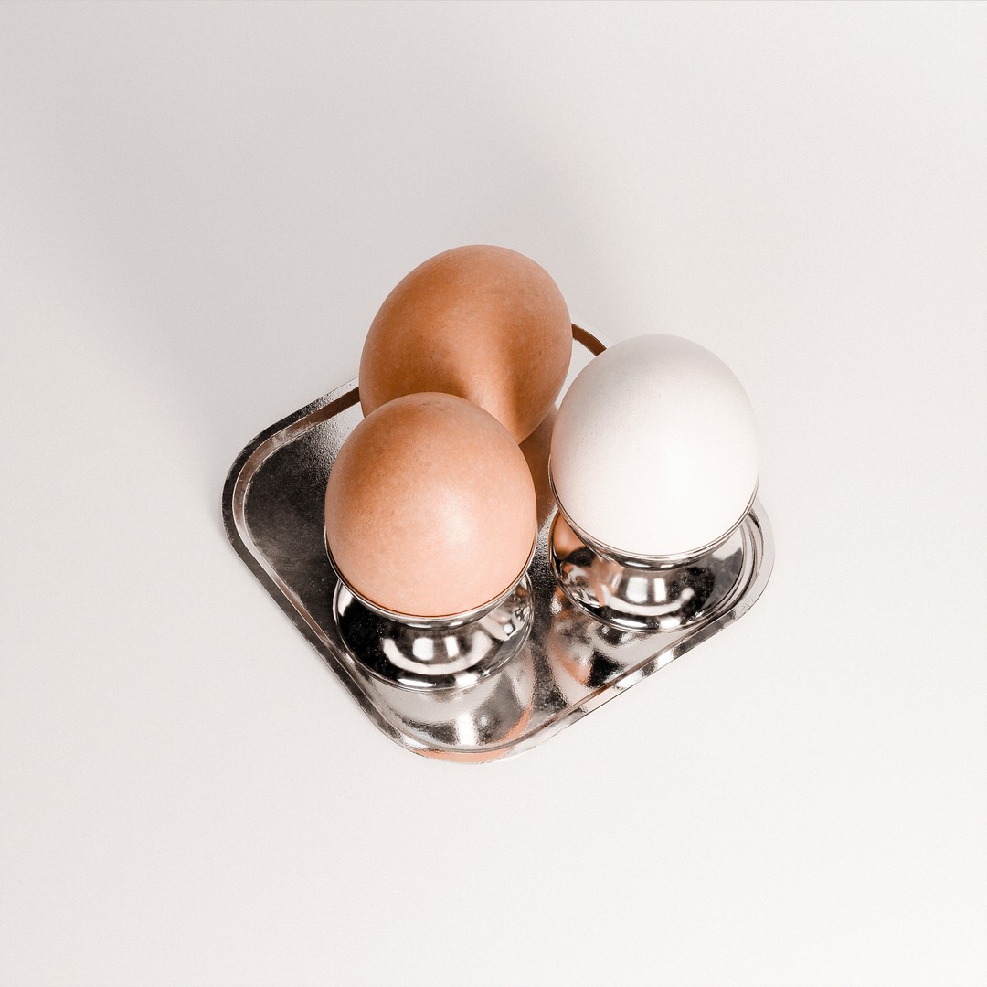Egg Set 01 3D Model – Low Poly Realistic Food Asset, PBR Textures - View 7