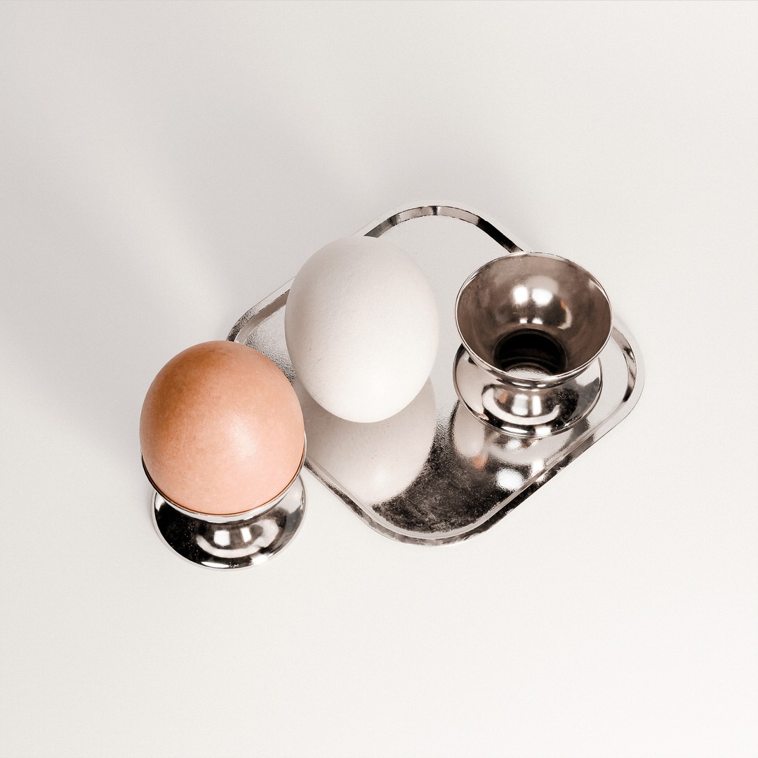 Egg Set 01 3D Model – Low Poly Realistic Food Asset, PBR Textures - View 8