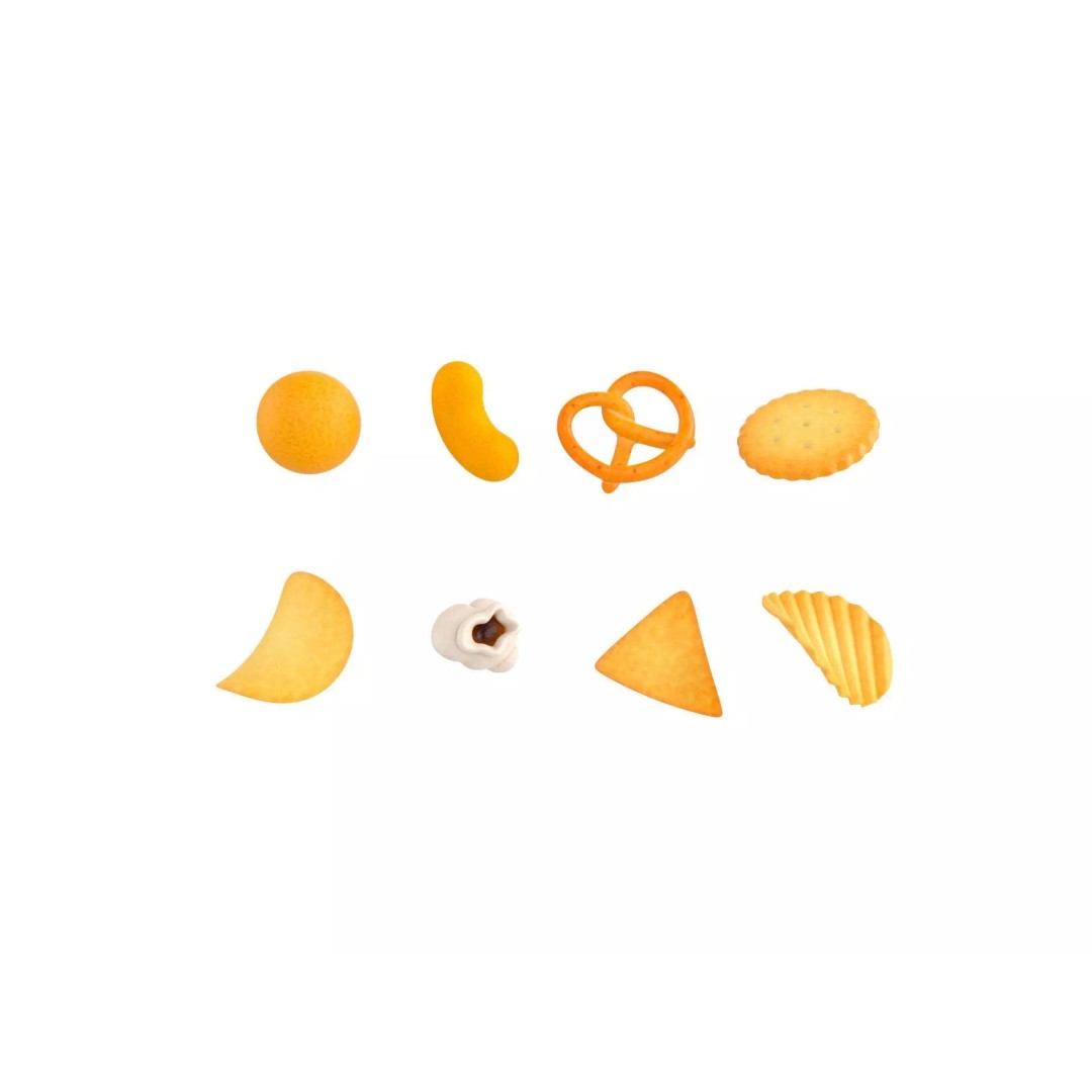 Snack Pack 3D Model – Low Poly Food Collection, FBX, OBJ - View 2