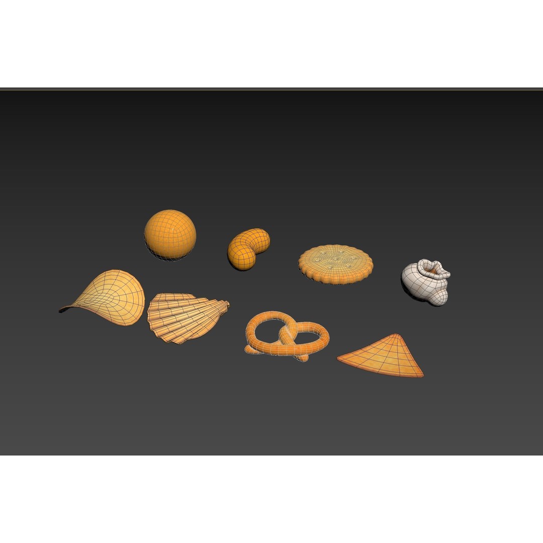 Snack Pack 3D Model – Low Poly Food Collection, FBX, OBJ - View 21