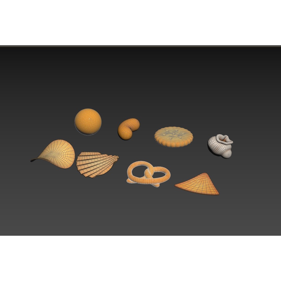 Snack Pack 3D Model – Low Poly Food Collection, FBX, OBJ - View 23