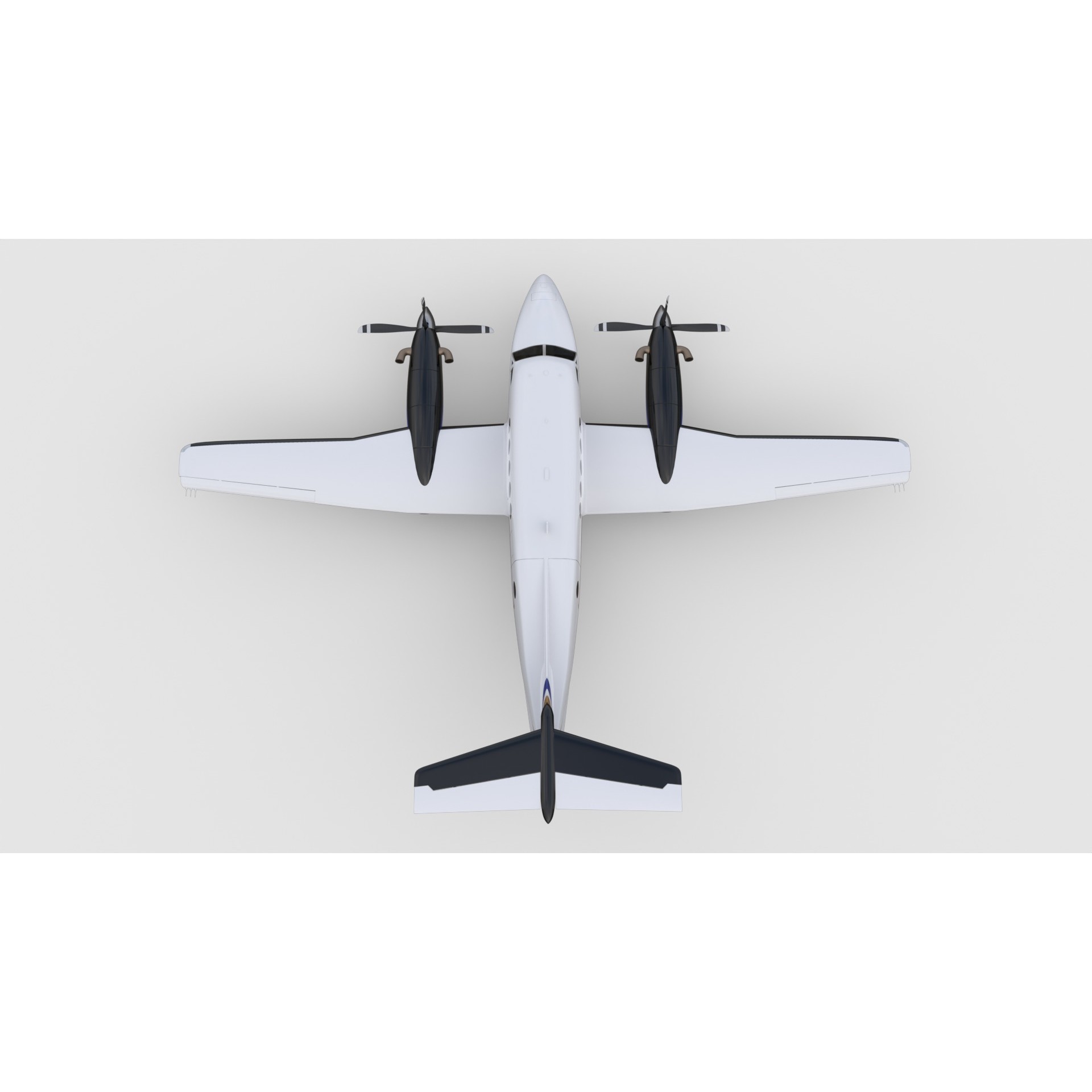 Beechcraft King Air 200 - Game-Ready 3D Model - View 13