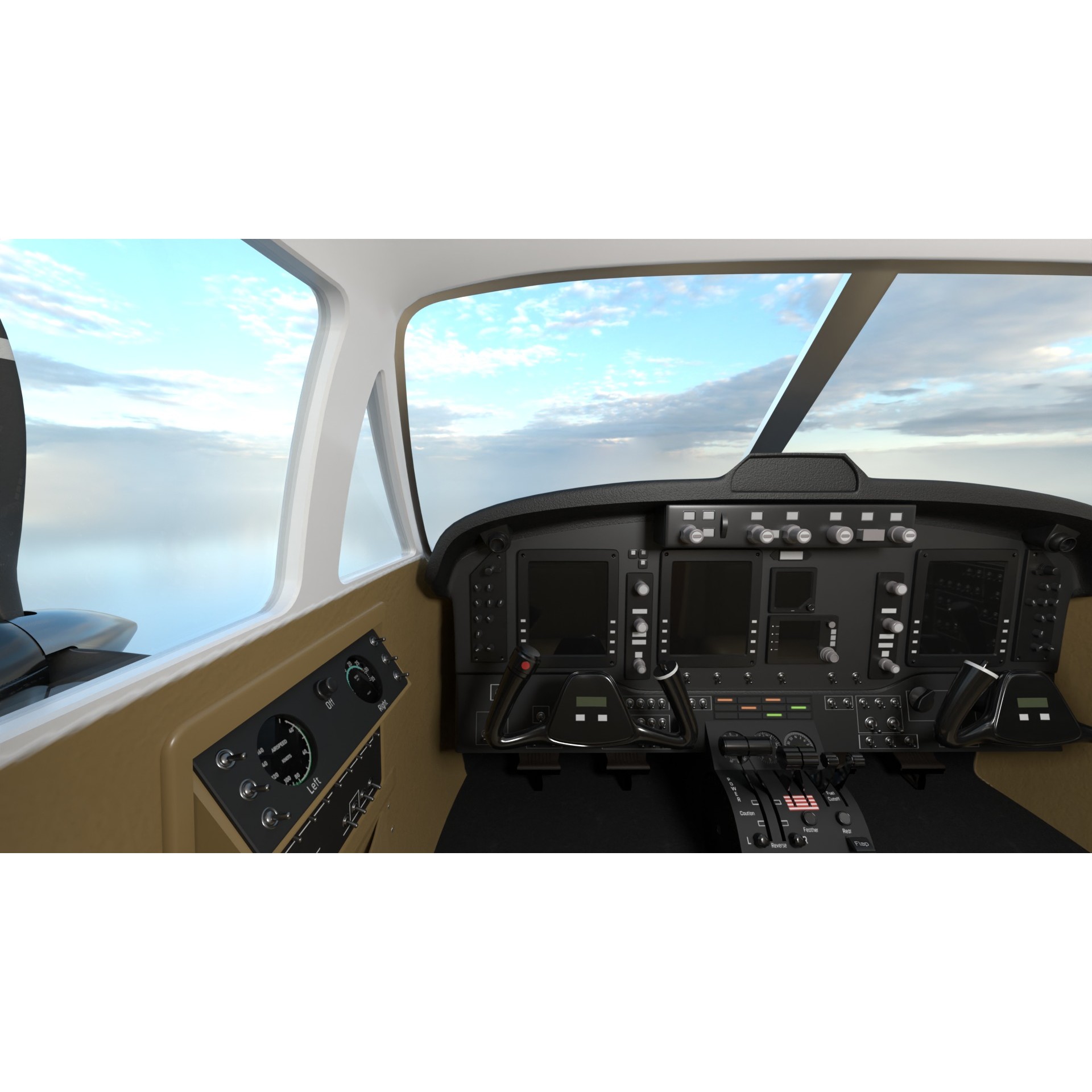 Beechcraft King Air 200 - Game-Ready 3D Model - View 15