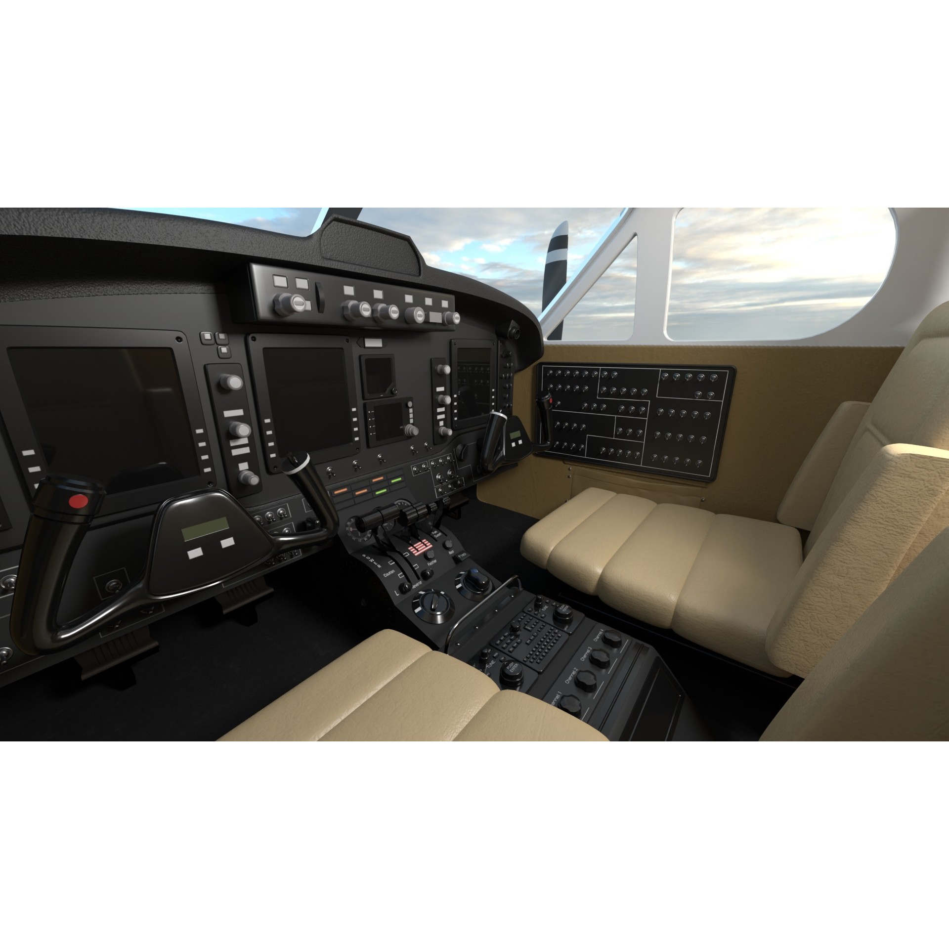 Beechcraft King Air 200 - Game-Ready 3D Model - View 16