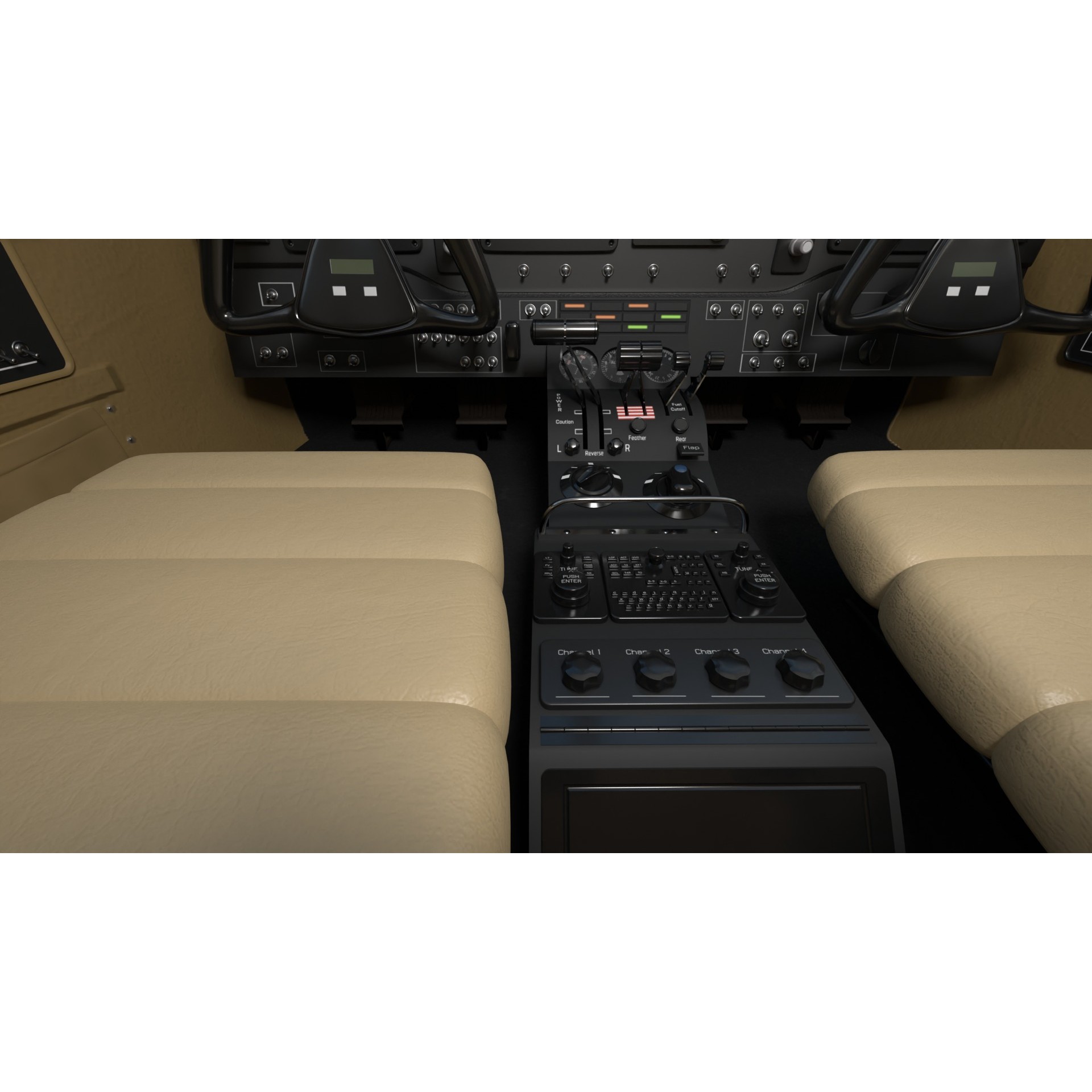 Beechcraft King Air 200 - Game-Ready 3D Model - View 17