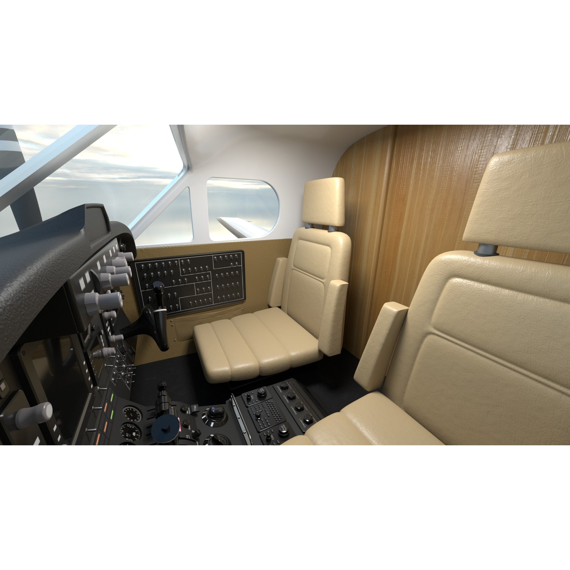 Beechcraft King Air 200 - Game-Ready 3D Model - View 18