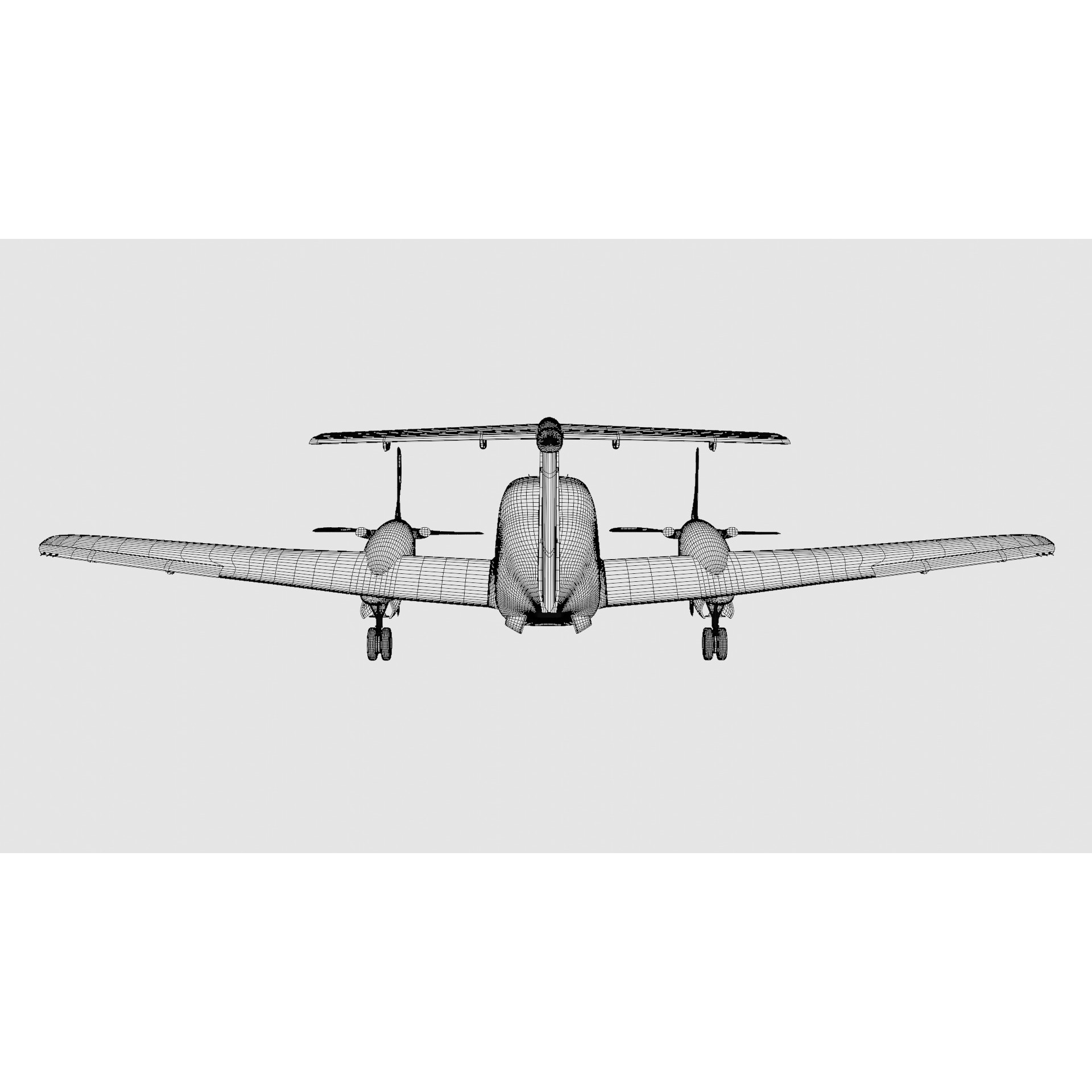 Beechcraft King Air 200 - Game-Ready 3D Model - View 23