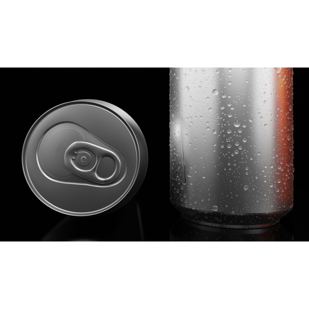 Sleek 330ml Beverage Can 3D Model – Low Poly PBR Asset, Blender, FBX - View 10