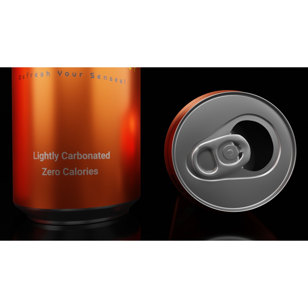 Sleek 330ml Beverage Can 3D Model – Low Poly PBR Asset, Blender, FBX - View 11