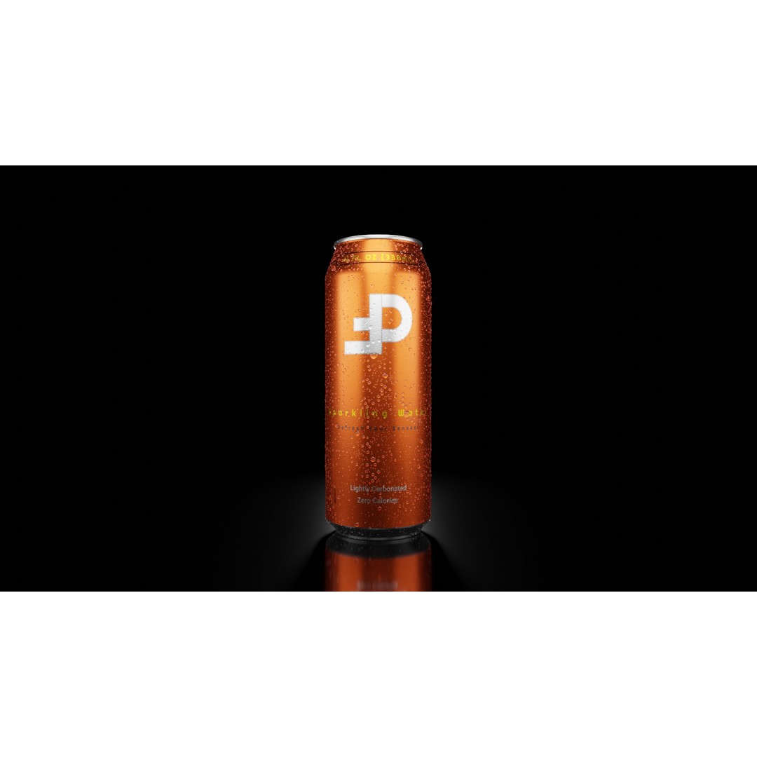 Sleek 330ml Beverage Can 3D Model – Low Poly PBR Asset, Blender, FBX - View 3
