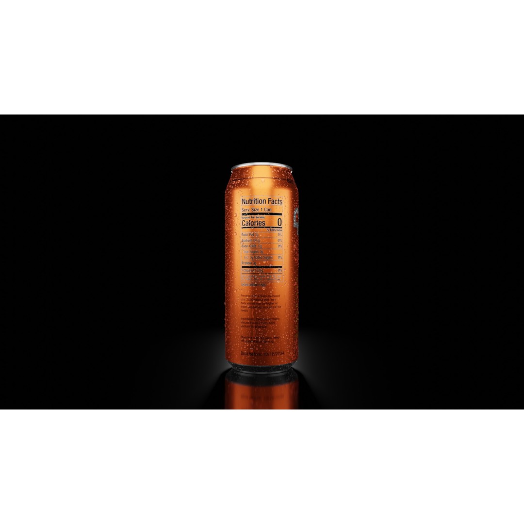 Sleek 330ml Beverage Can 3D Model – Low Poly PBR Asset, Blender, FBX - View 4