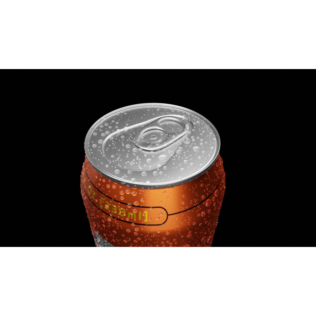 Sleek 330ml Beverage Can 3D Model – Low Poly PBR Asset, Blender, FBX - View 6
