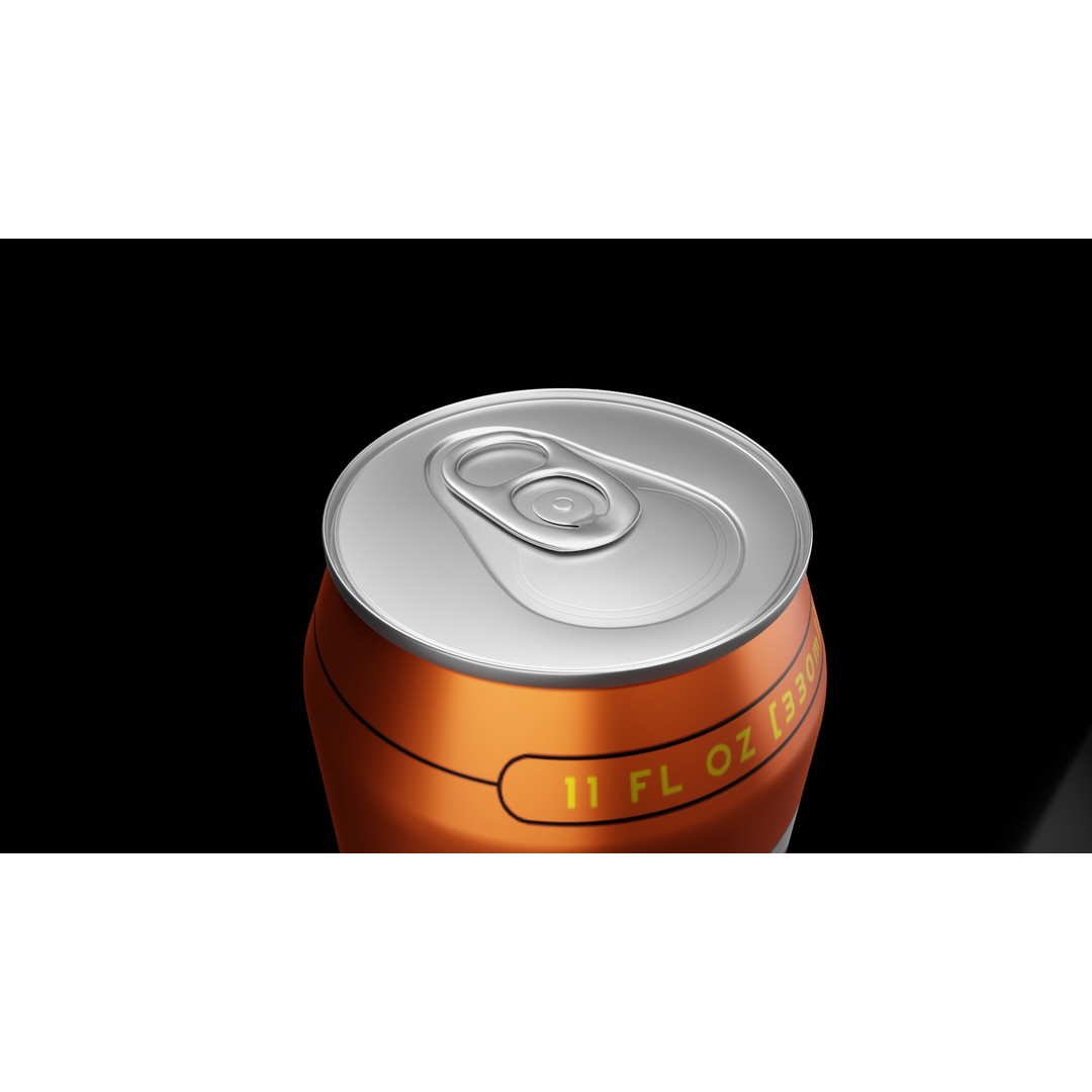 Sleek 330ml Beverage Can 3D Model – Low Poly PBR Asset, Blender, FBX - View 8