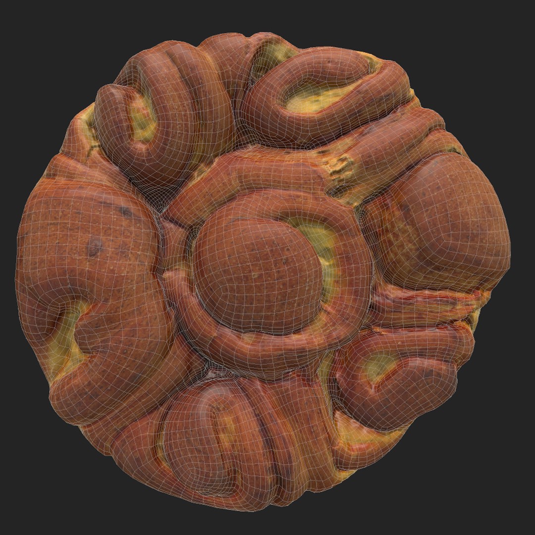 Vanilla Bun 3D Model – Low Poly Game Asset, FBX & OBJ Formats - View 9