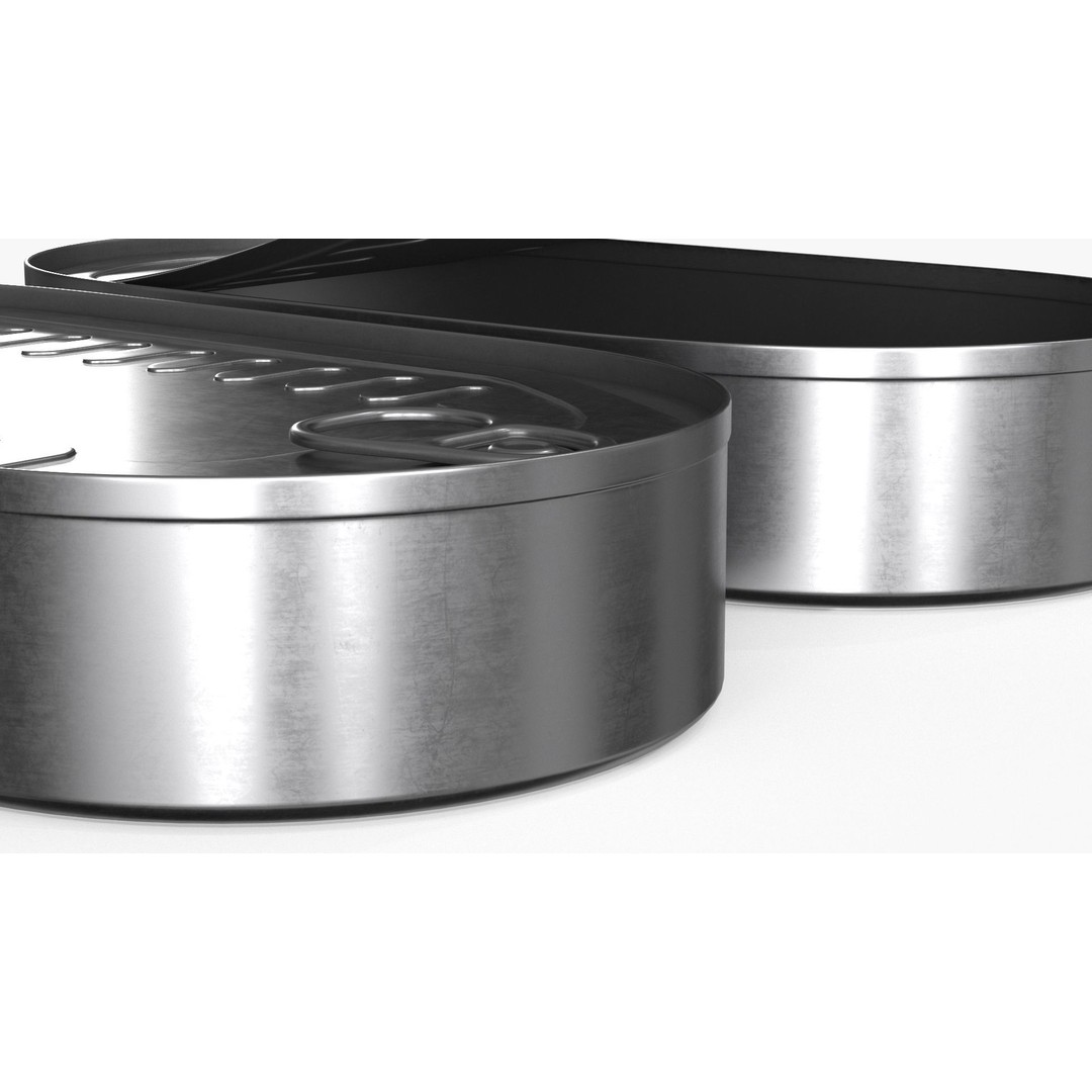 Tin Can 3D Model – Low Poly Photorealistic PBR Game Asset, FBX - View 5
