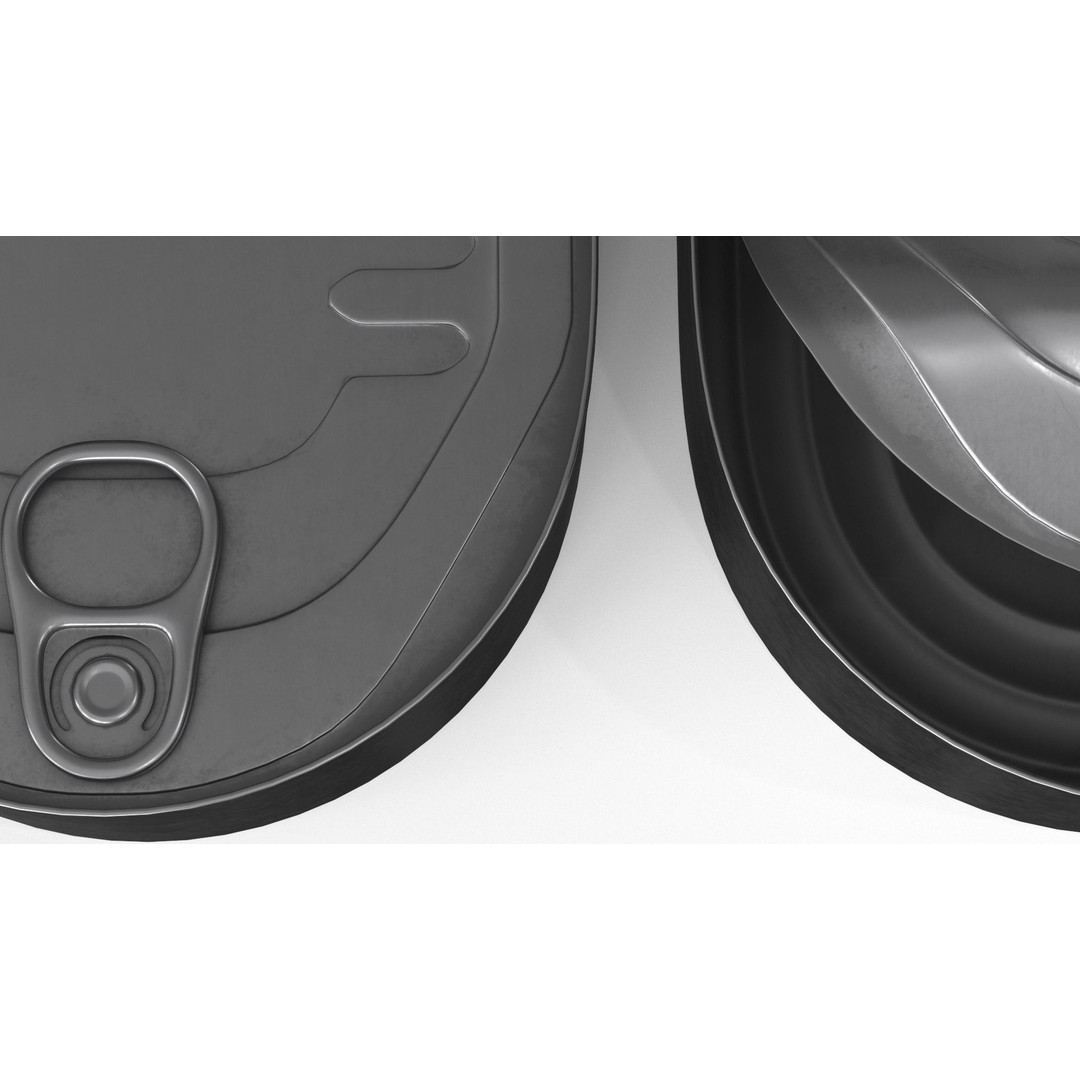 Tin Can 3D Model – Low Poly Photorealistic PBR Game Asset, FBX - View 6
