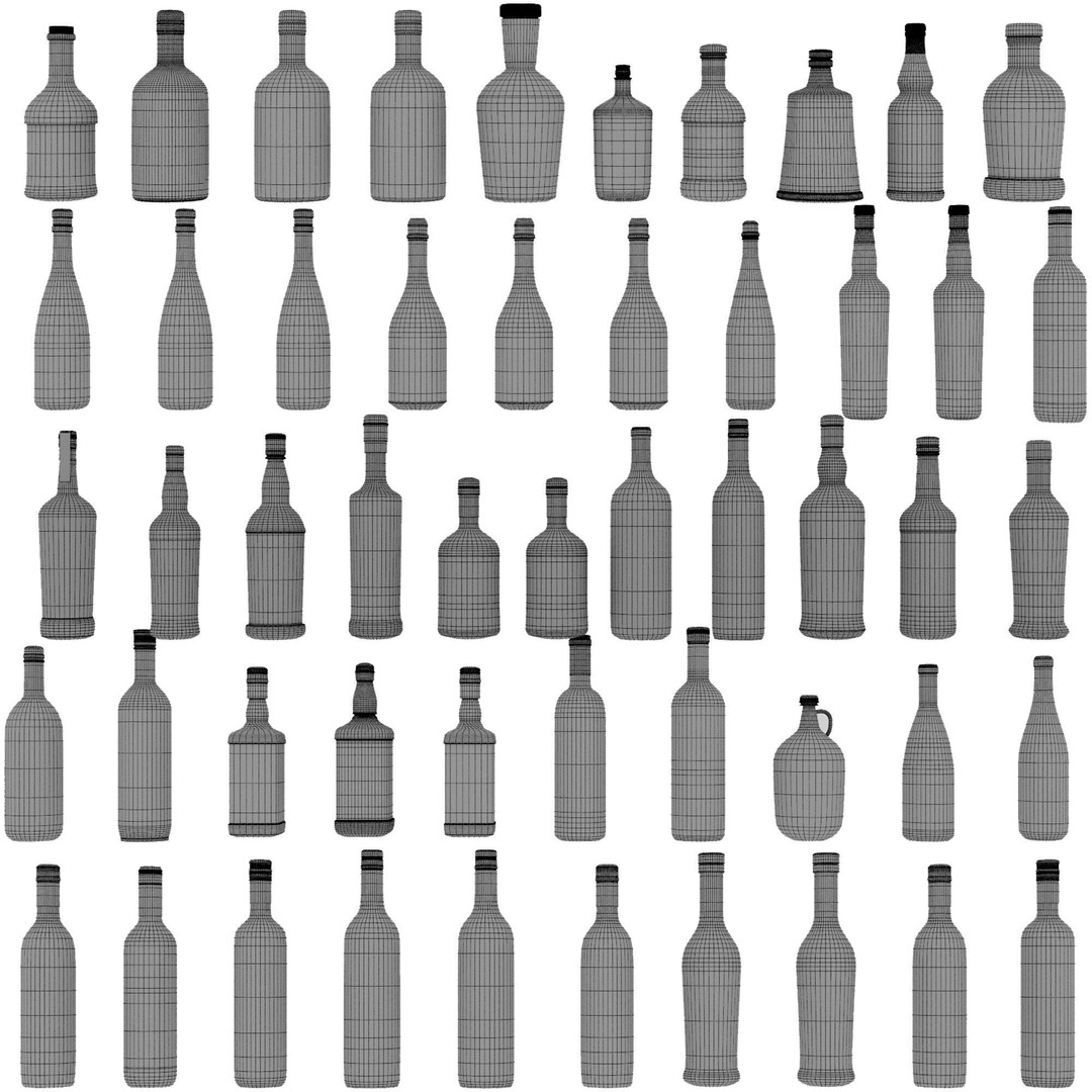 Scotch Whiskey Bottle Collection No8 3D Model – High Detail FBX, PBR Textures