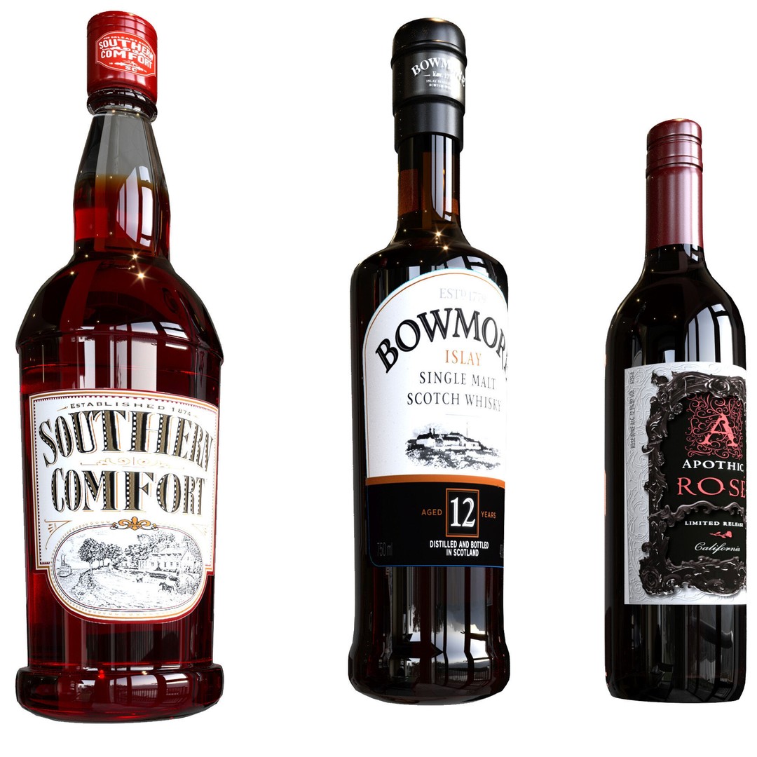 Scotch Whiskey Bottle Collection No8 3D Model – High Detail FBX, PBR Textures - View 11