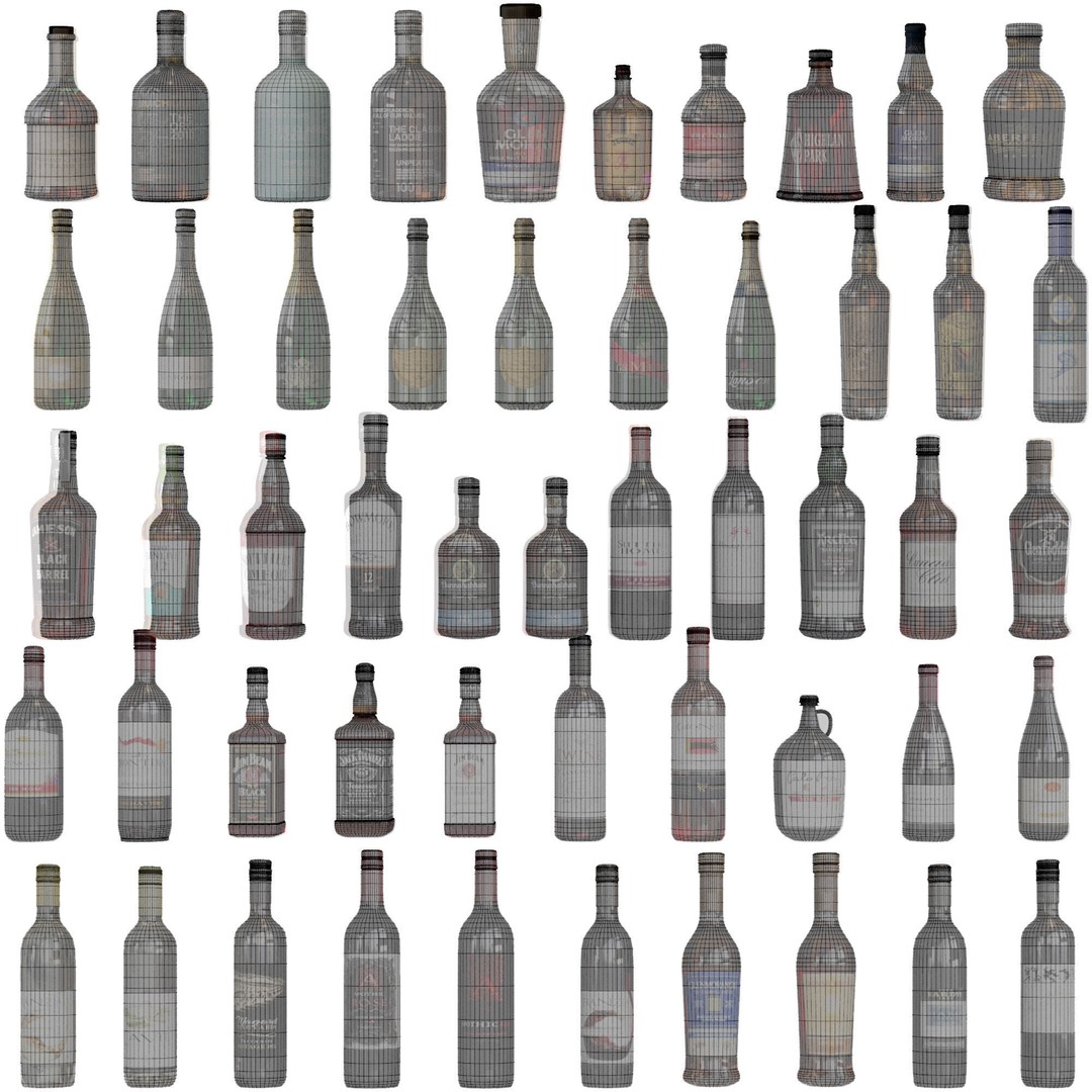 Scotch Whiskey Bottle Collection No8 3D Model – High Detail FBX, PBR Textures - View 15