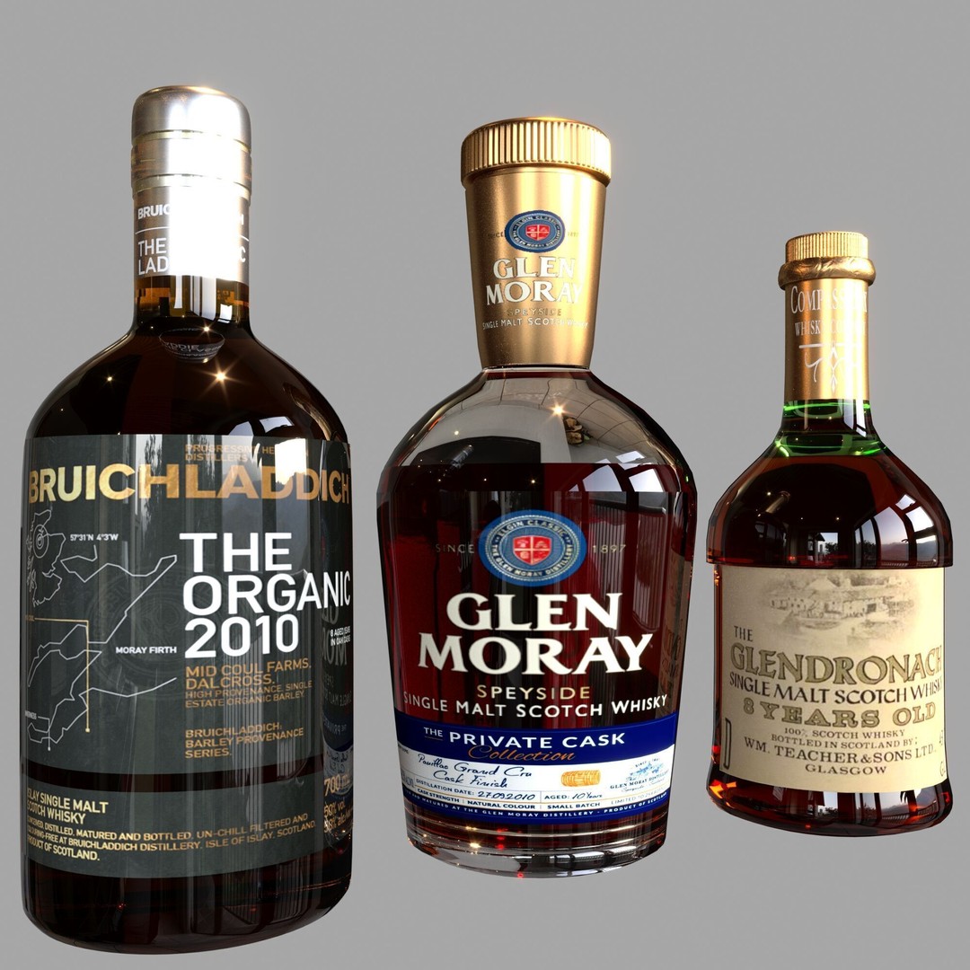 Scotch Whiskey Bottle Collection No8 3D Model – High Detail FBX, PBR Textures - View 8