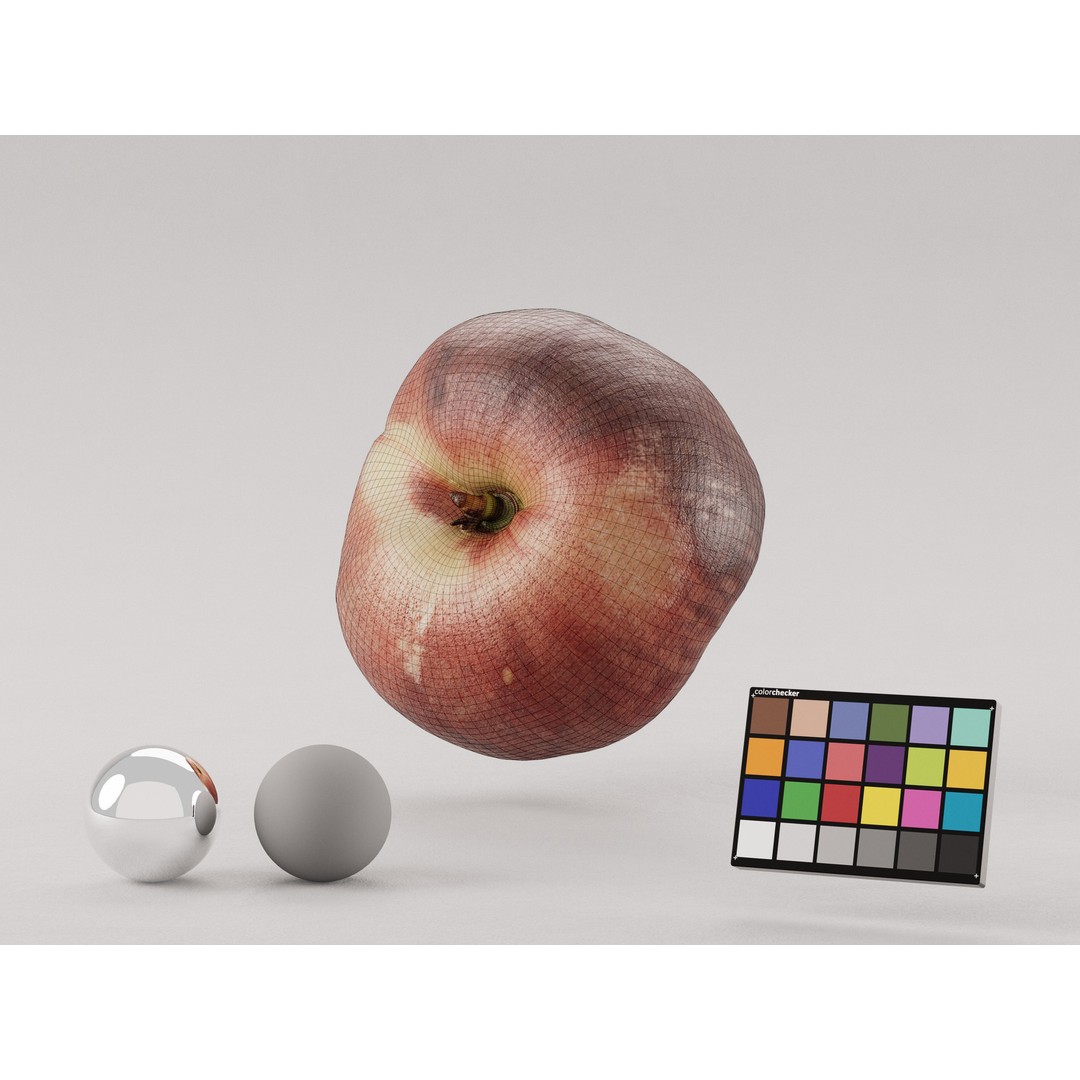 Wild Peach 3D Model – Realistic Low Poly Fruit Asset, FBX, OBJ - View 9