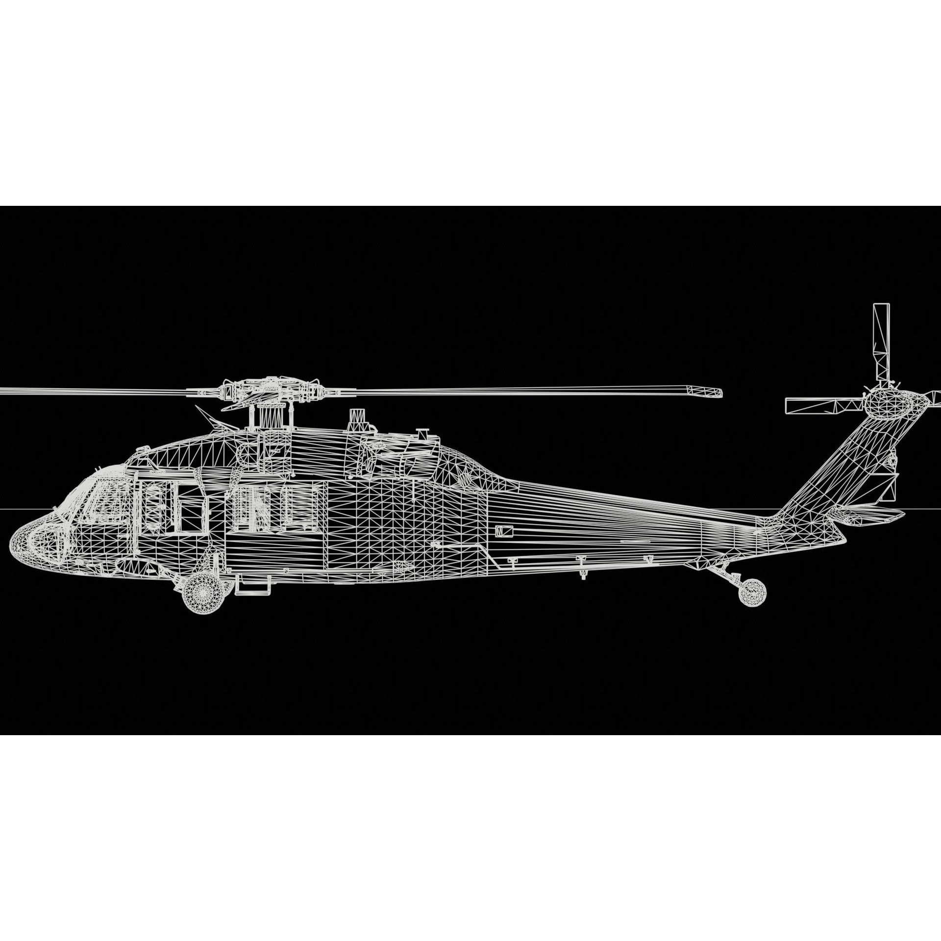 Sikorsky UH-60 Black Hawk - Game-Ready 3D Model