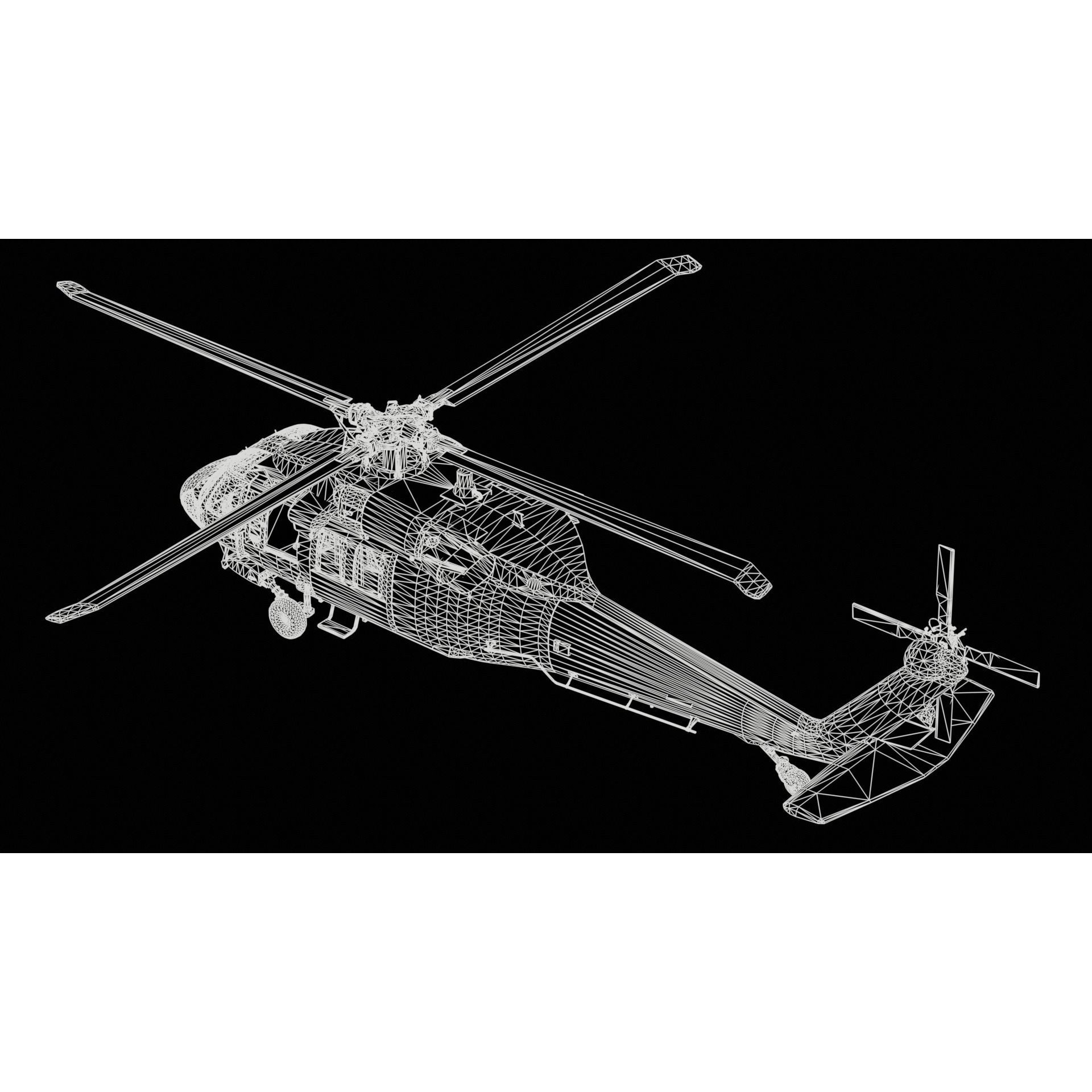 Sikorsky UH-60 Black Hawk - Game-Ready 3D Model - View 13