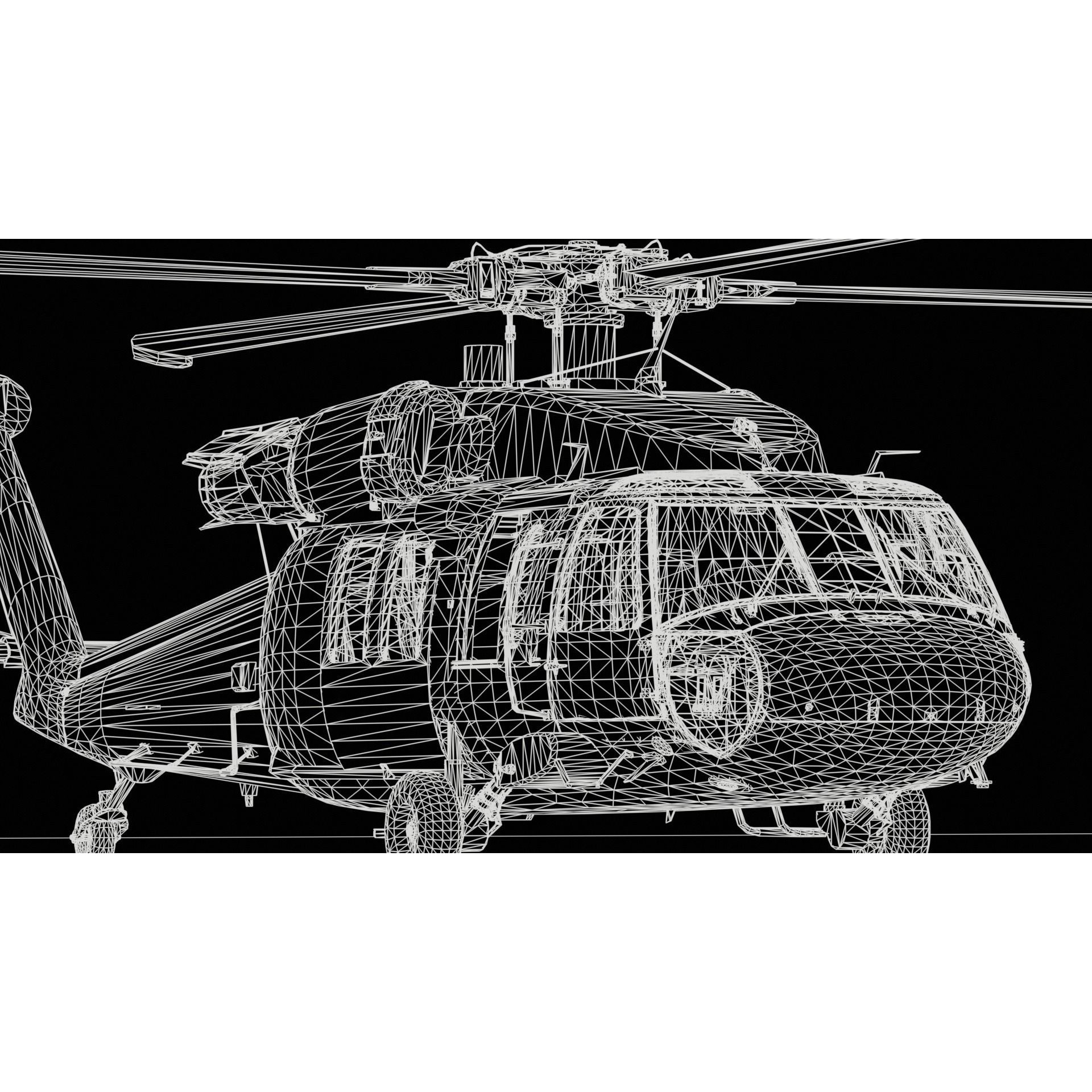 Sikorsky UH-60 Black Hawk - Game-Ready 3D Model - View 17