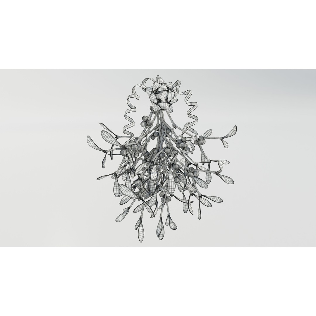 Mistletoe Bunch 3D Model – Real-World Scale PBR Asset, OBJ/FBX - View 17