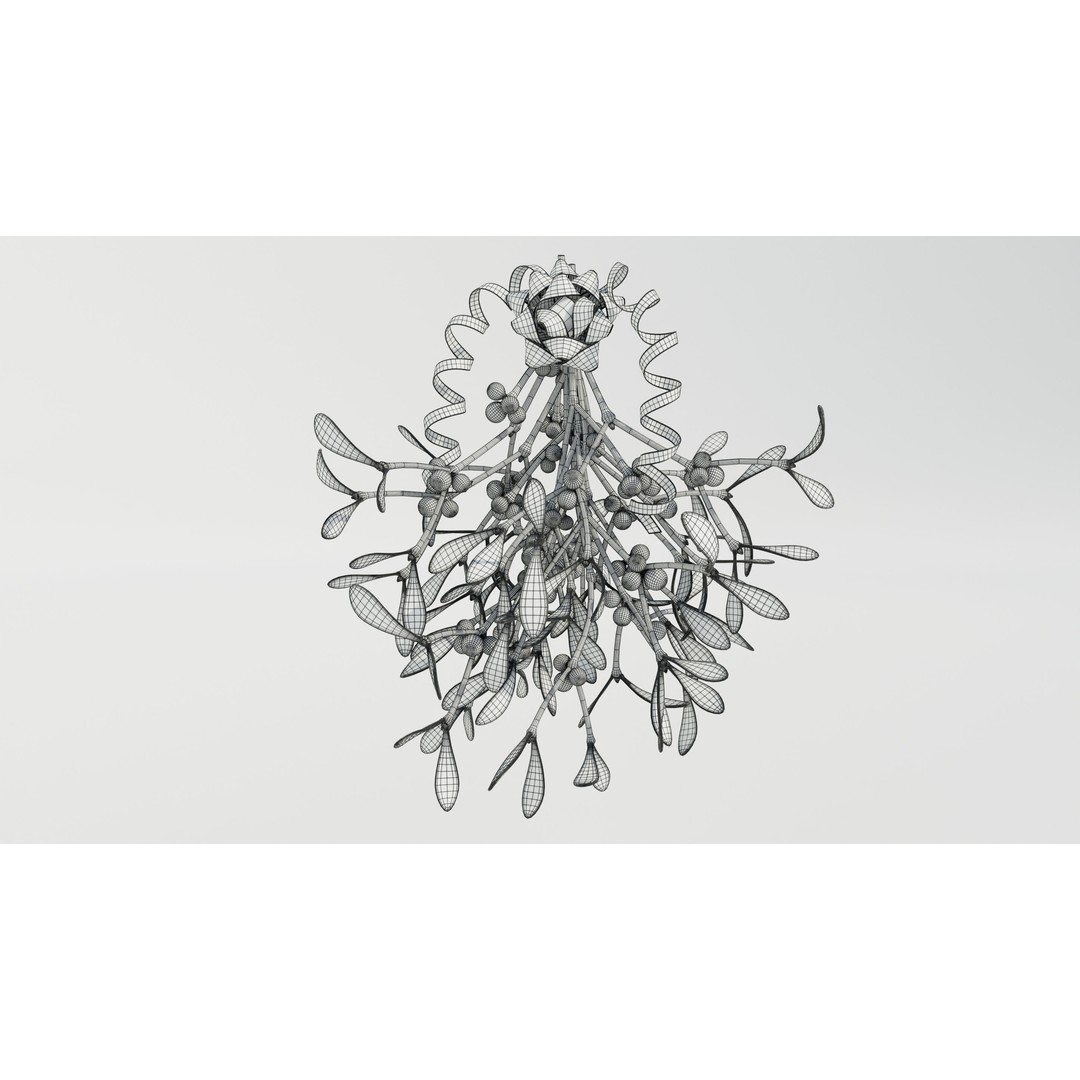 Mistletoe Bunch 3D Model – Real-World Scale PBR Asset, OBJ/FBX - View 18