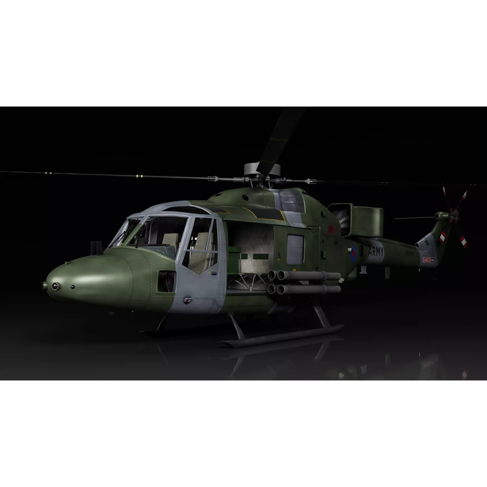 Westland Lynx AH7 - Rigged PBR Game-Ready 3D Model - View 2