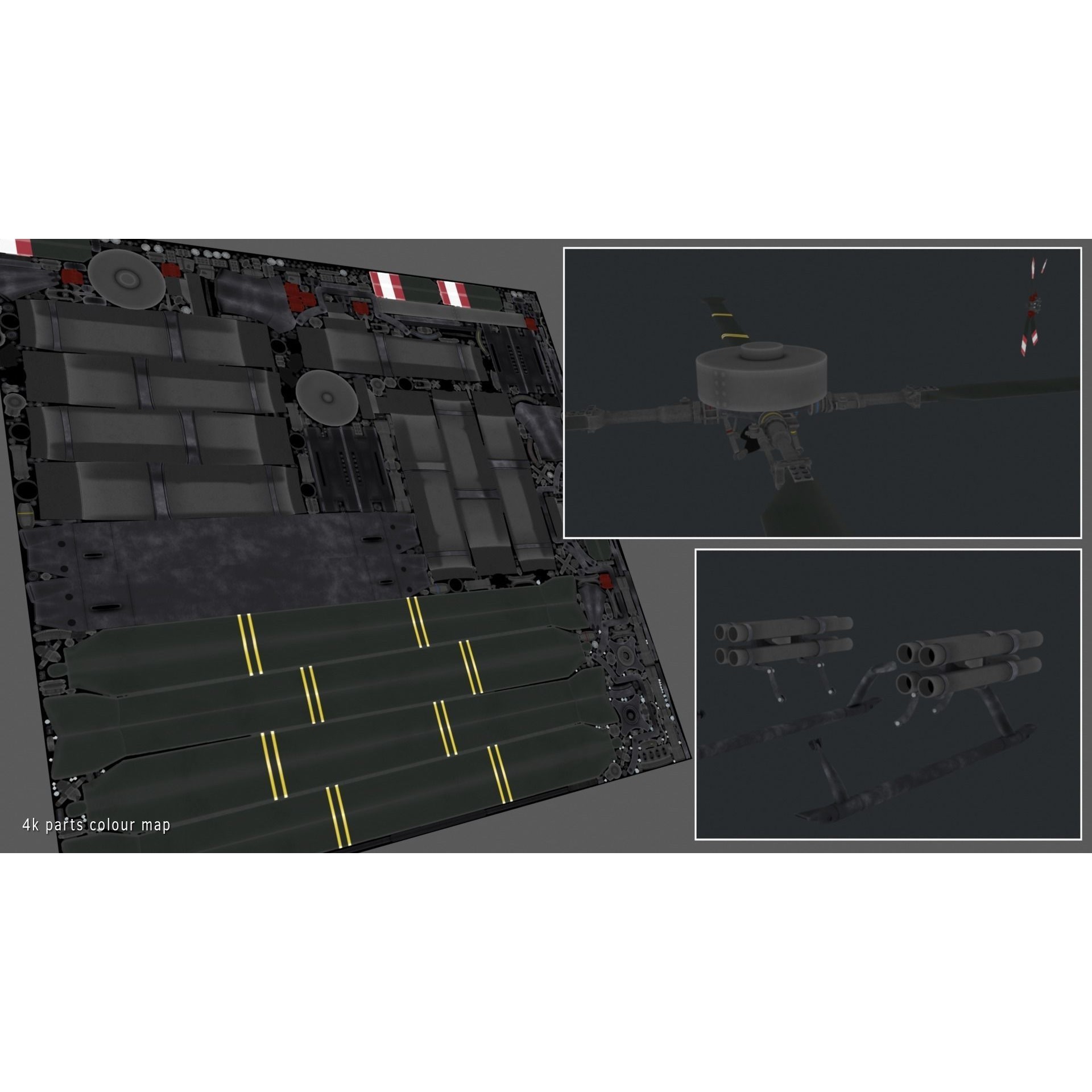 Westland Lynx AH7 - Rigged PBR Game-Ready 3D Model - View 23