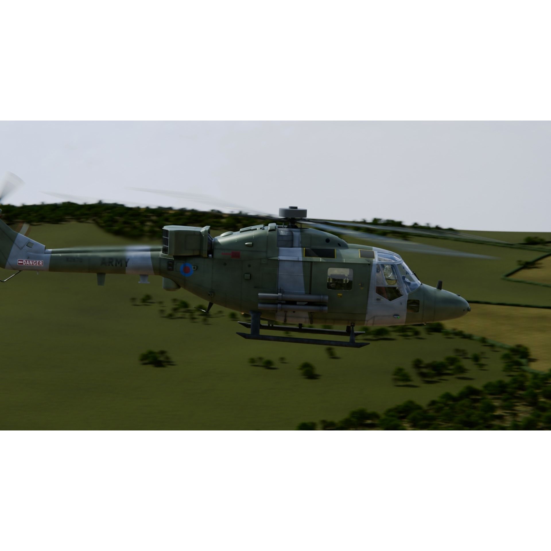 Westland Lynx AH7 - Rigged PBR Game-Ready 3D Model - View 4