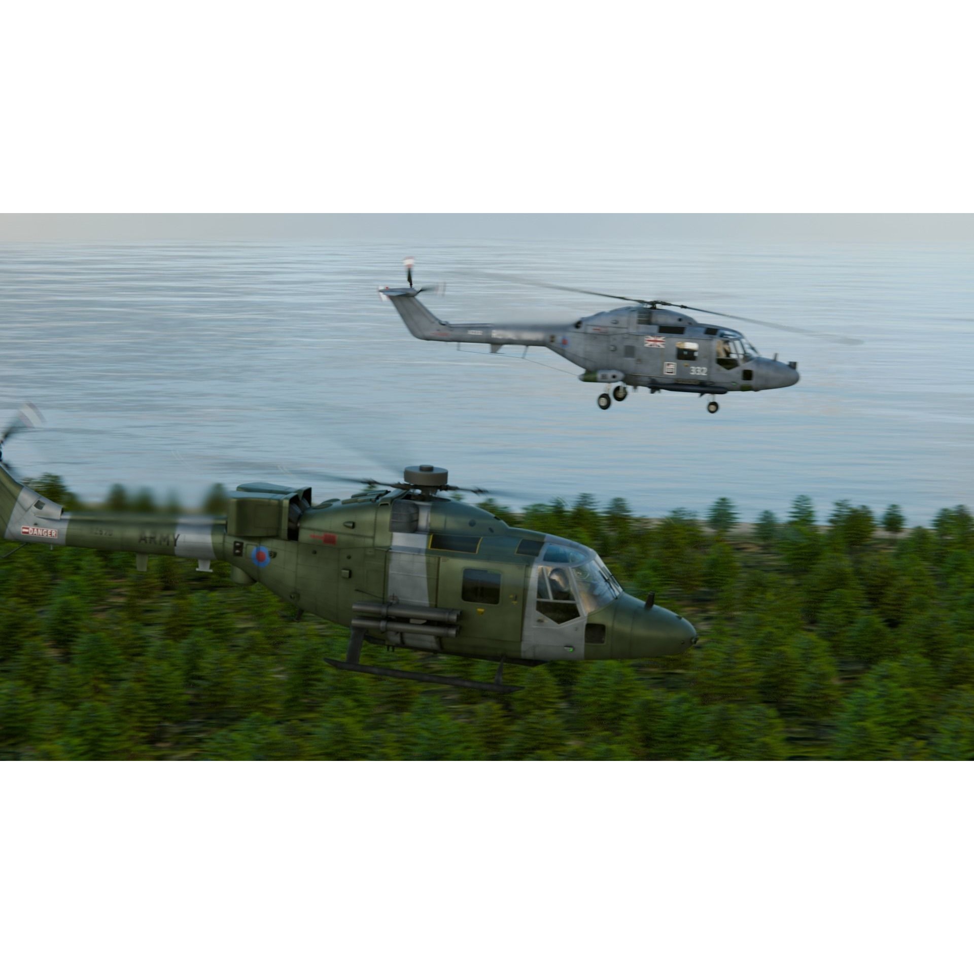 Westland Lynx AH7 - Rigged PBR Game-Ready 3D Model - View 5