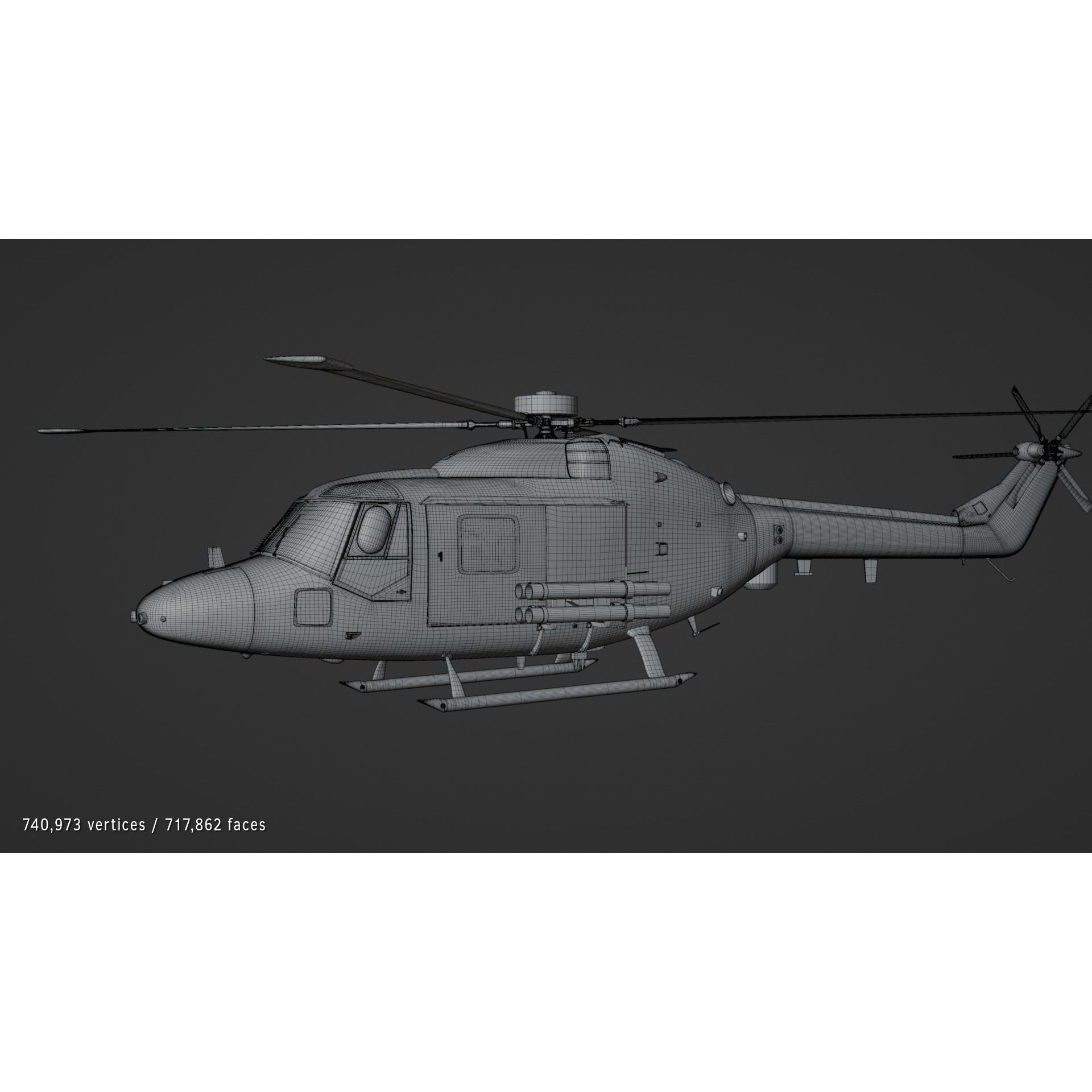 Westland Lynx AH7 - Rigged PBR Game-Ready 3D Model - View 6