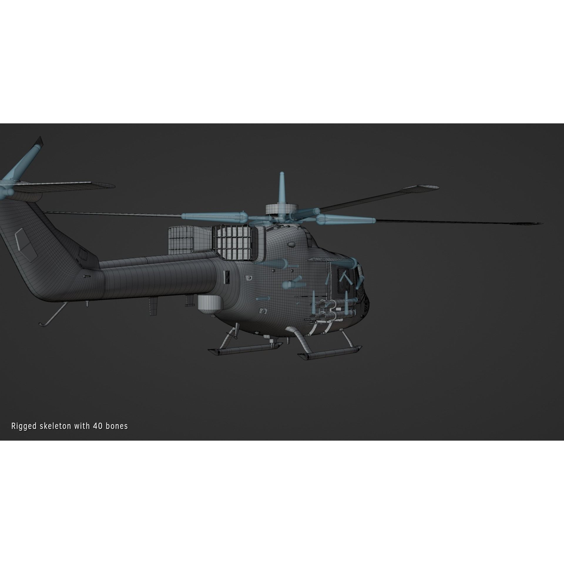 Westland Lynx AH7 - Rigged PBR Game-Ready 3D Model - View 8