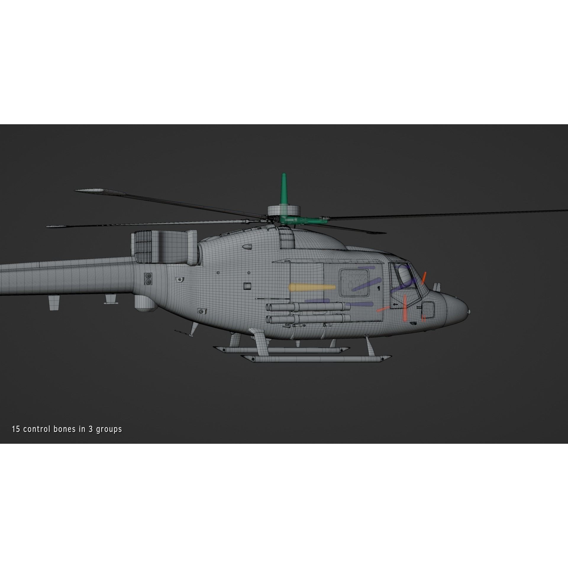 Westland Lynx AH7 - Rigged PBR Game-Ready 3D Model - View 9