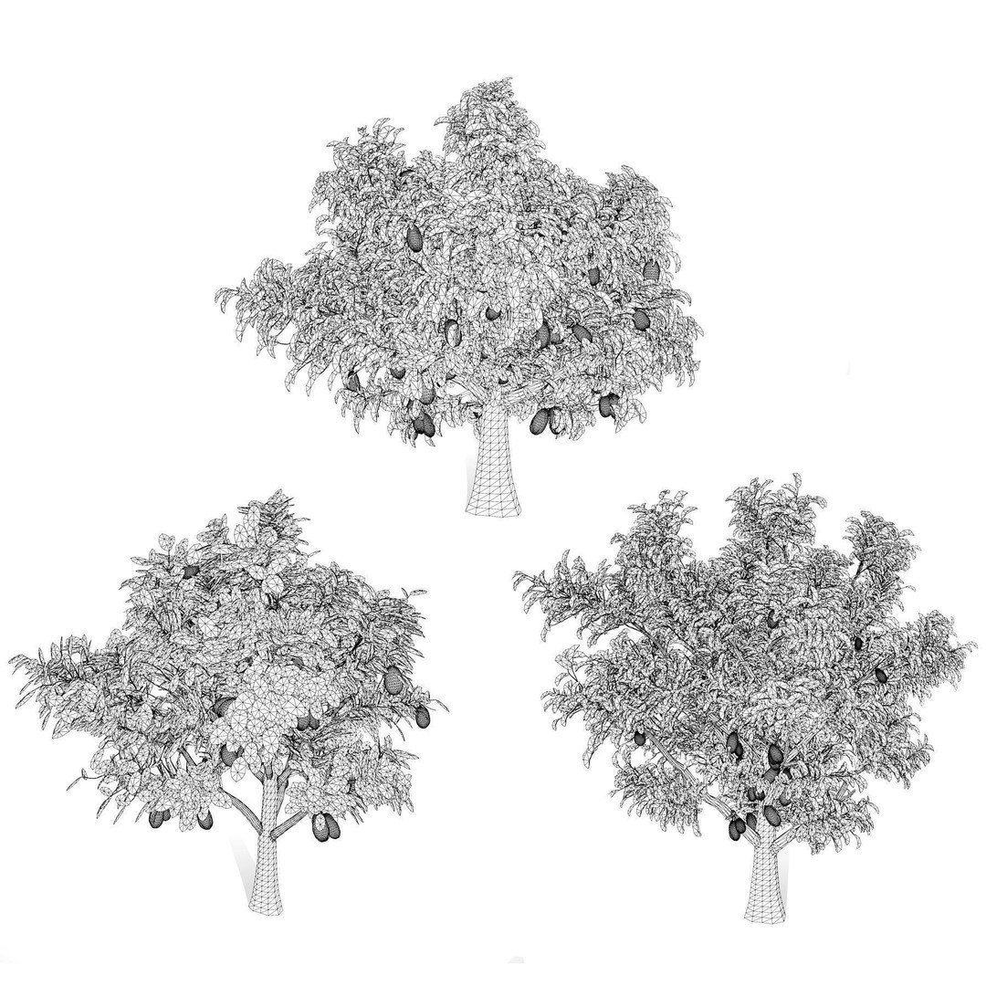 Low Poly Fruit Tree Pack 3D Model – Game Ready Variety, FBX, PBR - View 31