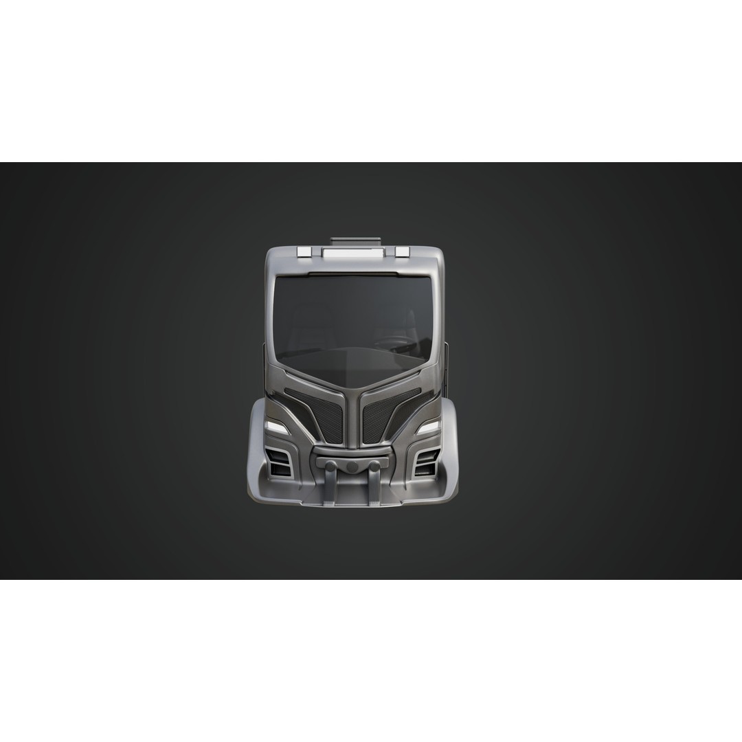 Futuristic Landscaping Truck 3D Model – PBR Game Asset, FBX - View 5