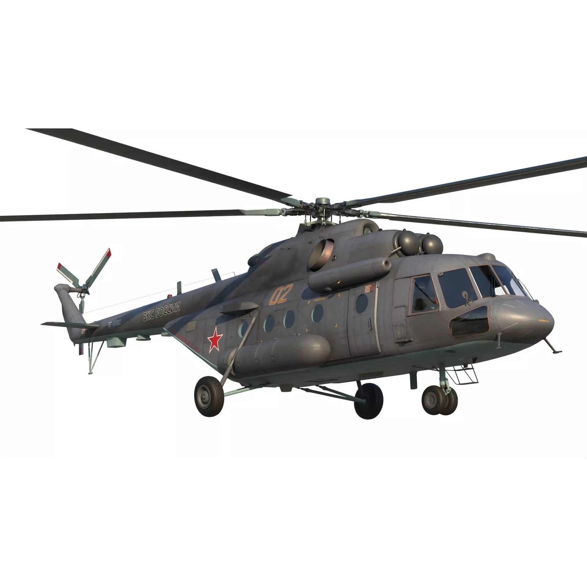 Mi-8 MTV-5 Helicopter - Game-Ready 3D Model - View 17