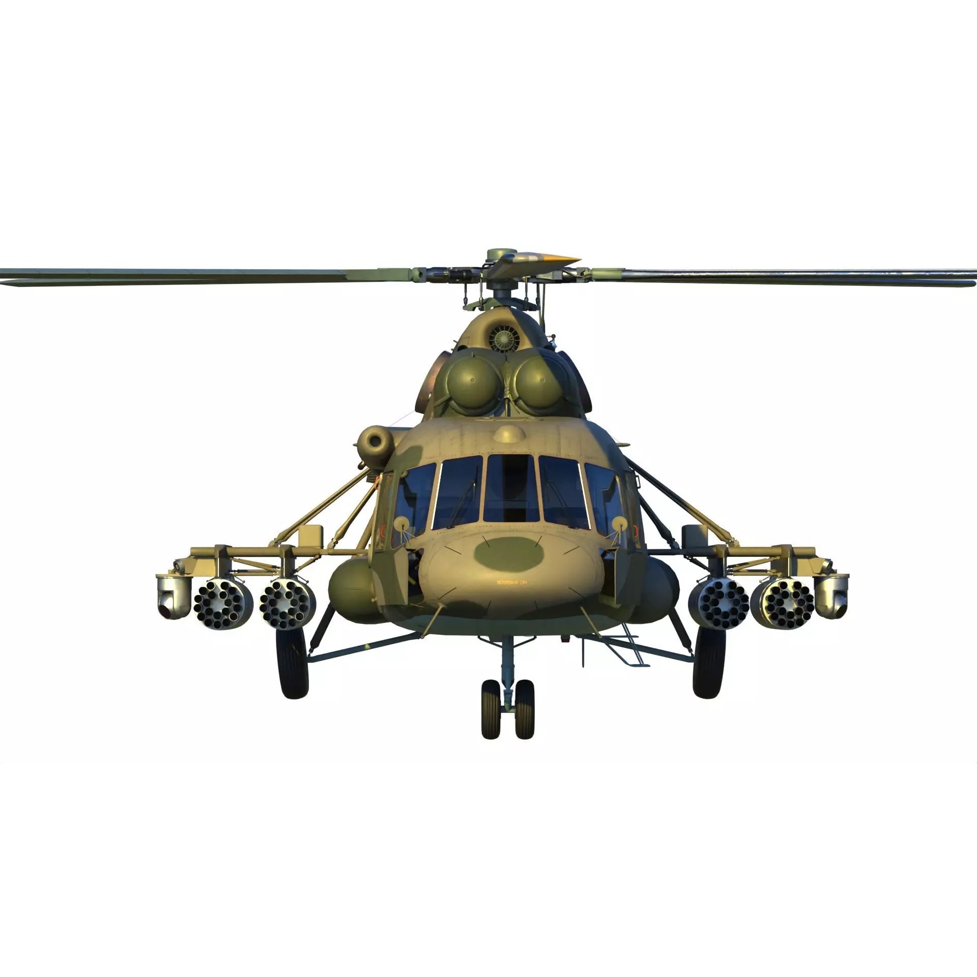 Mi-8 MTV-5 Helicopter - Game-Ready 3D Model - View 22