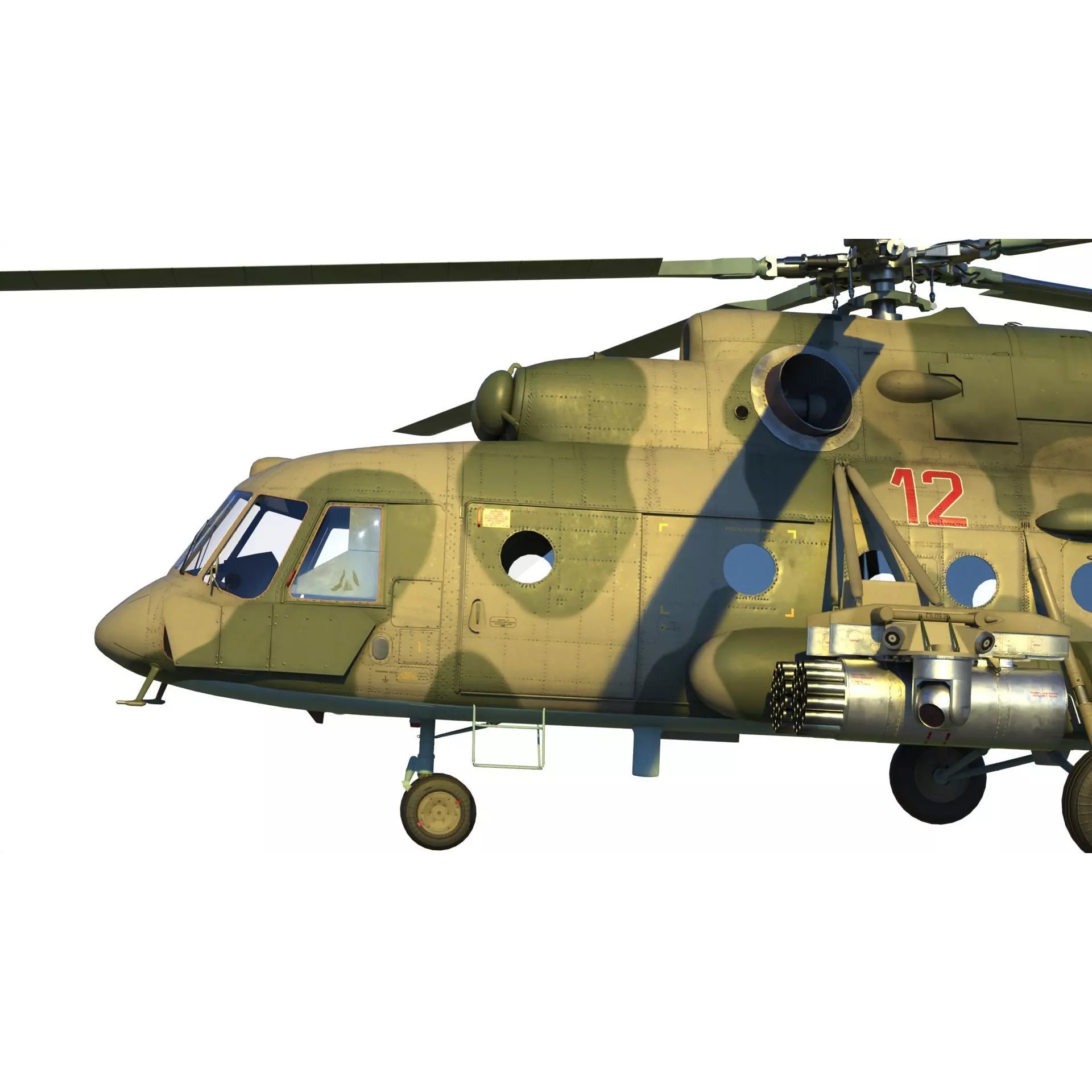Mi-8 MTV-5 Helicopter - Game-Ready 3D Model - View 23