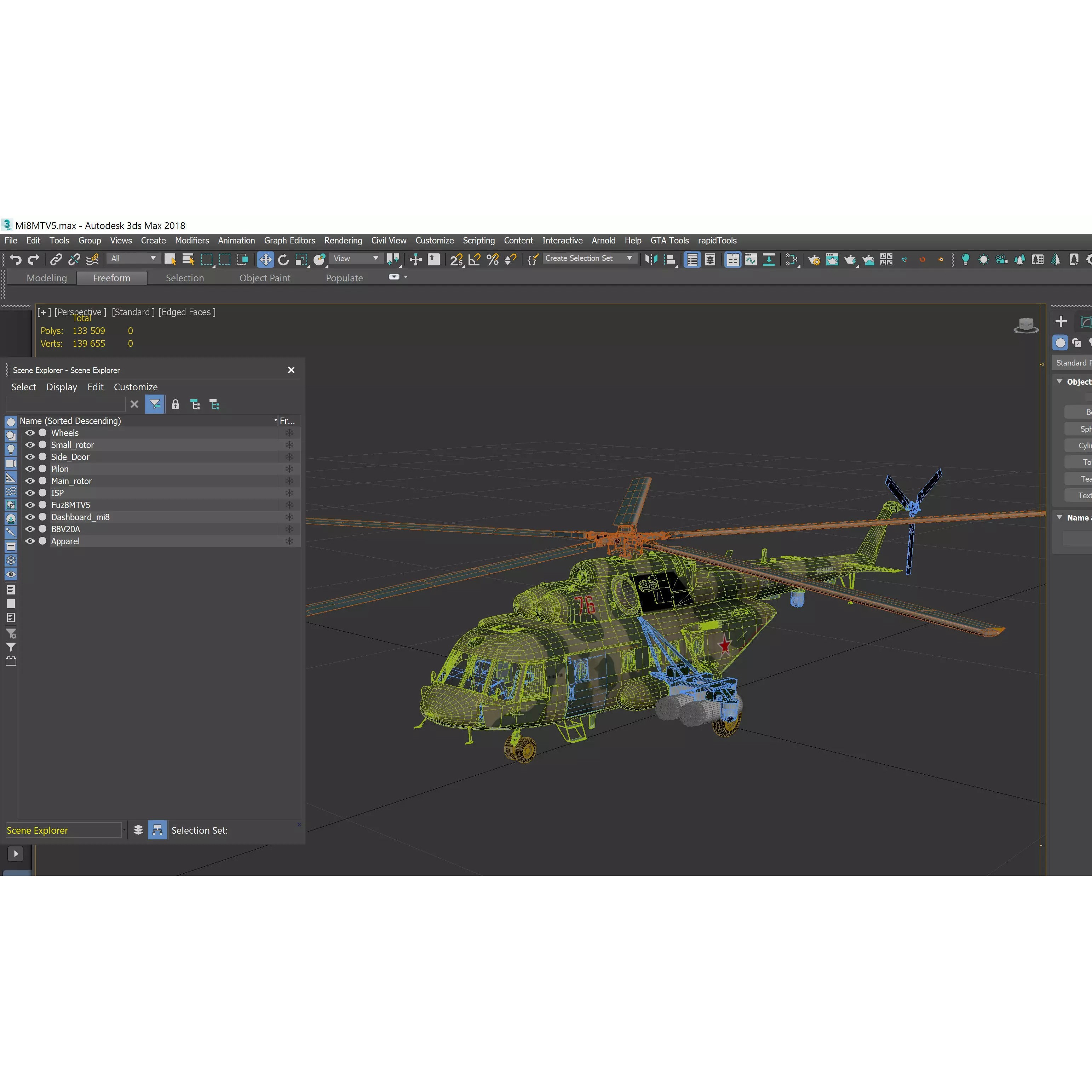 Mi-8 MTV-5 Helicopter - Game-Ready 3D Model - View 26