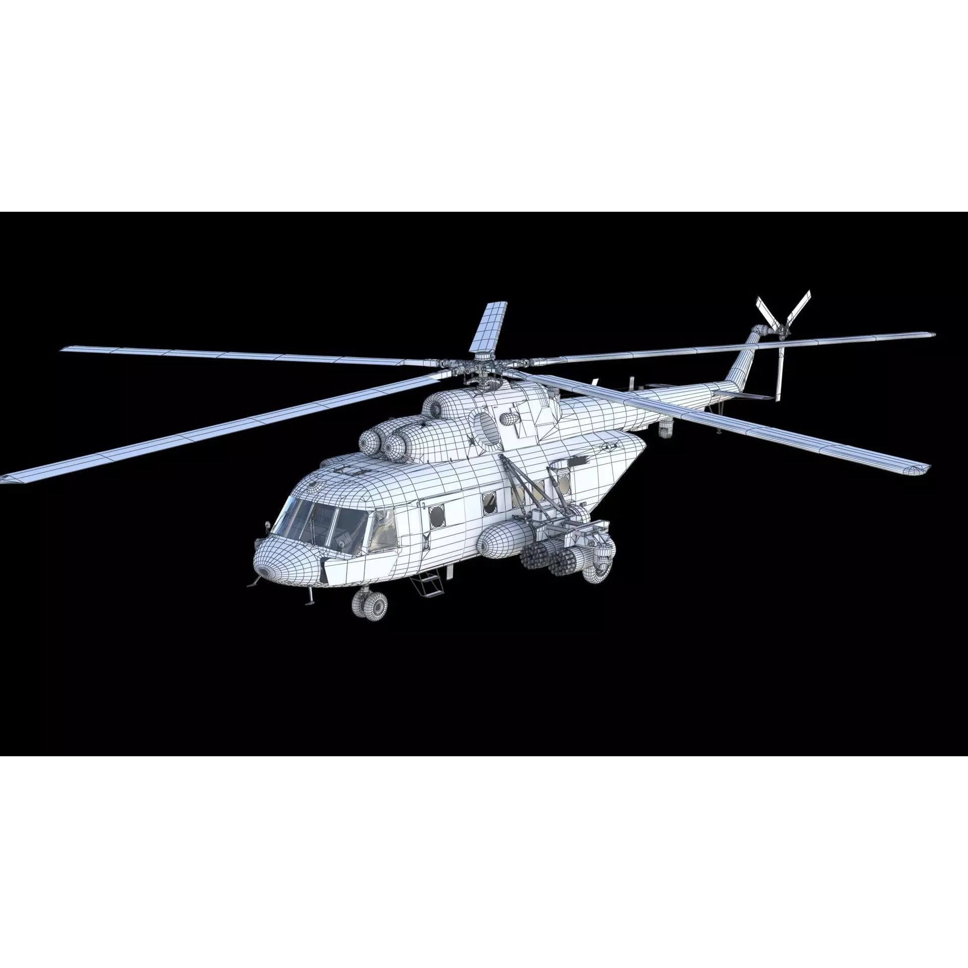 Mi-8 MTV-5 Helicopter - Game-Ready 3D Model - View 28