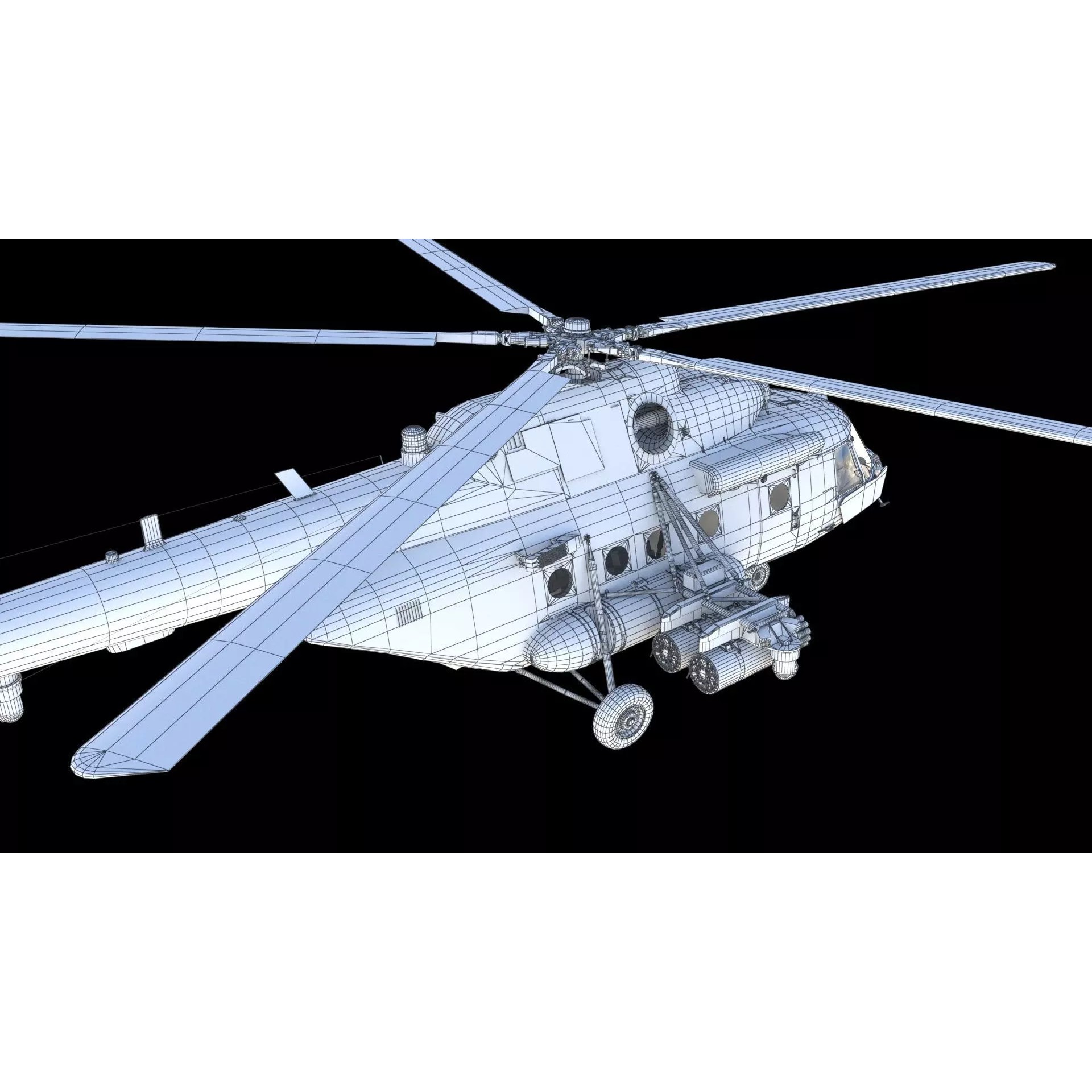 Mi-8 MTV-5 Helicopter - Game-Ready 3D Model - View 29