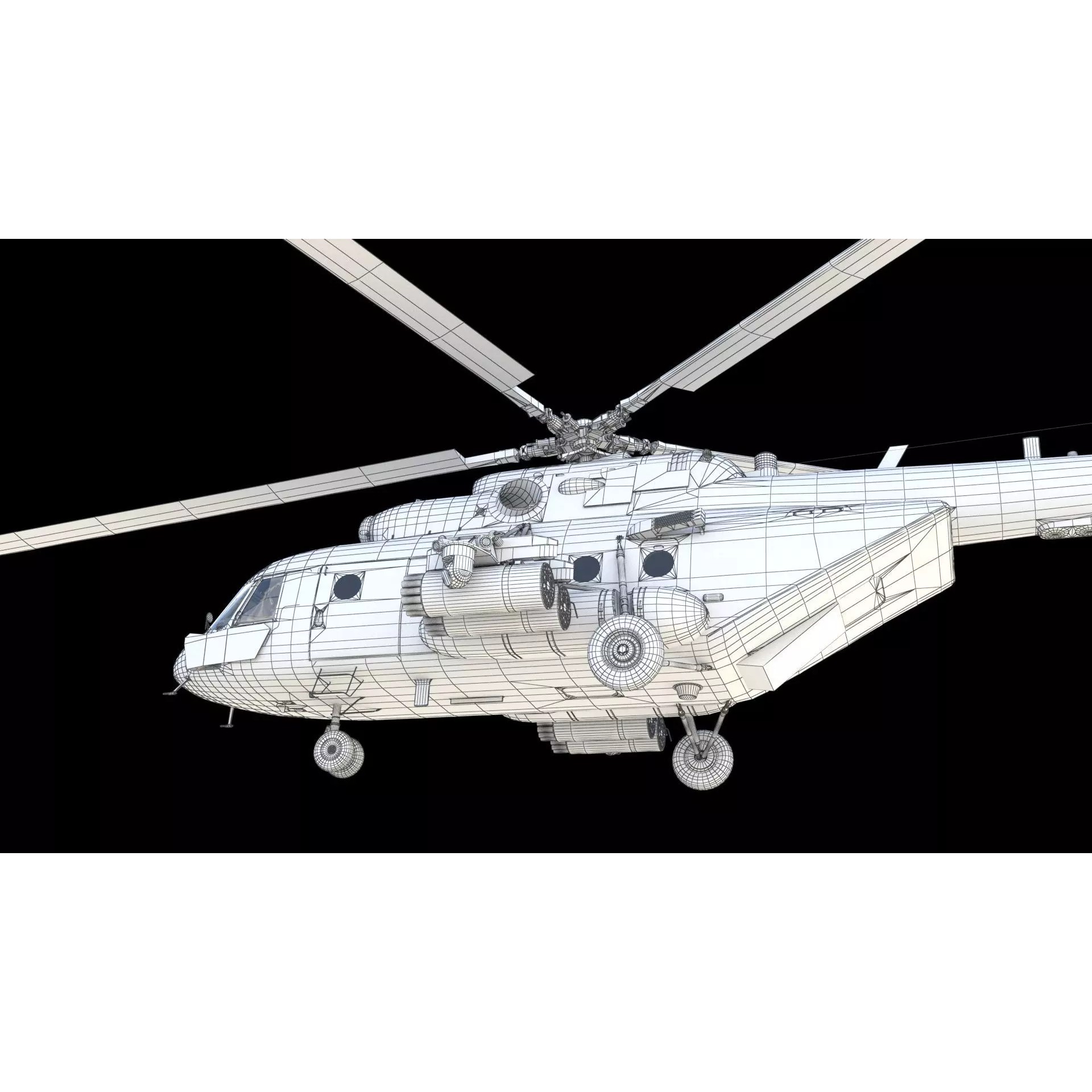 Mi-8 MTV-5 Helicopter - Game-Ready 3D Model - View 30