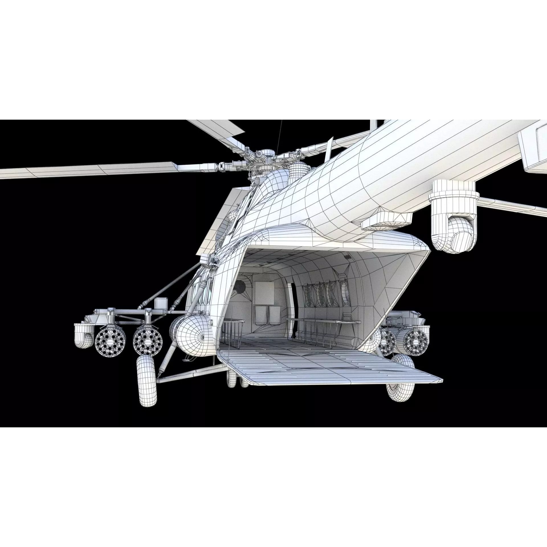 Mi-8 MTV-5 Helicopter - Game-Ready 3D Model - View 31