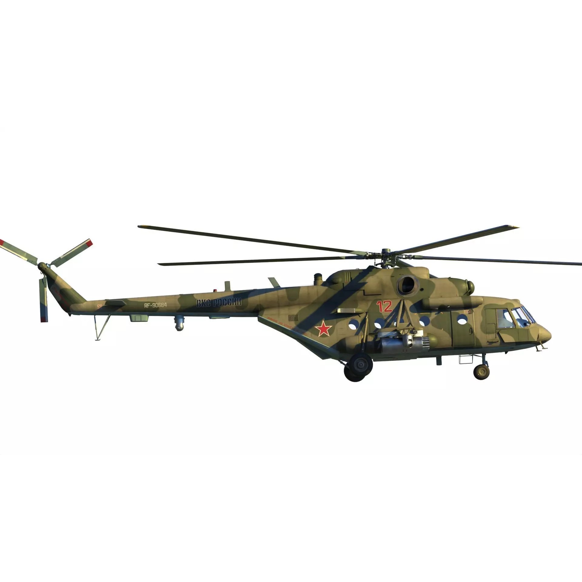 Mi-8 MTV-5 Helicopter - Game-Ready 3D Model - View 6