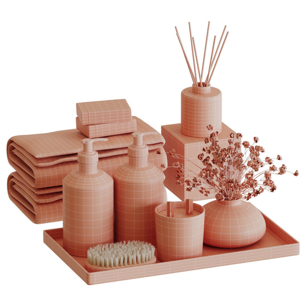 Bathroom Accessories 3D Model – High Poly PBR Interior Asset, FBX - View 6