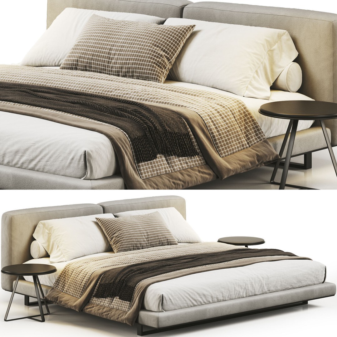 Bed Collection 04 3D Model – Modern Furniture Set, FBX, OBJ
